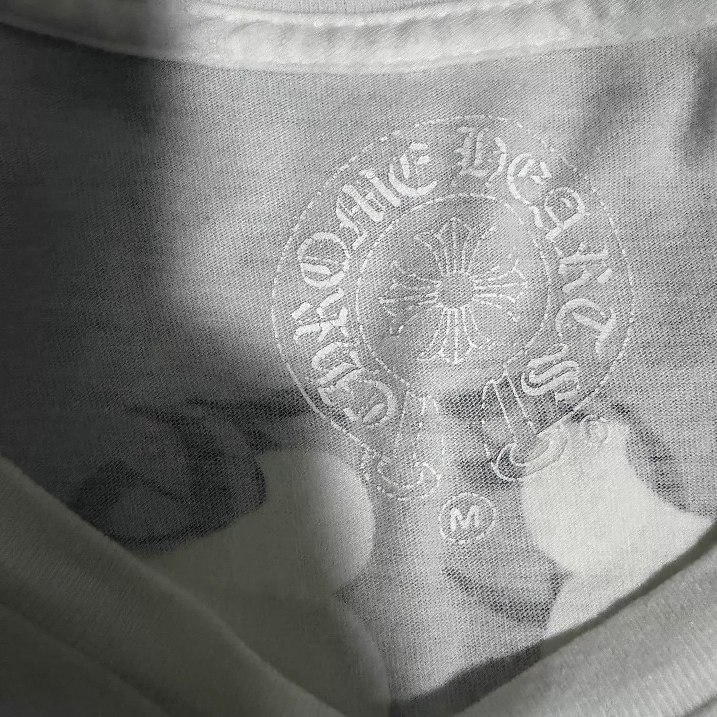 Chrome Hearts Chrome Hearts Dark Pattern Sword Sanskrit Logo Short Tee M Size US M / EU 48-50 / 2 - 3 Thumbnail