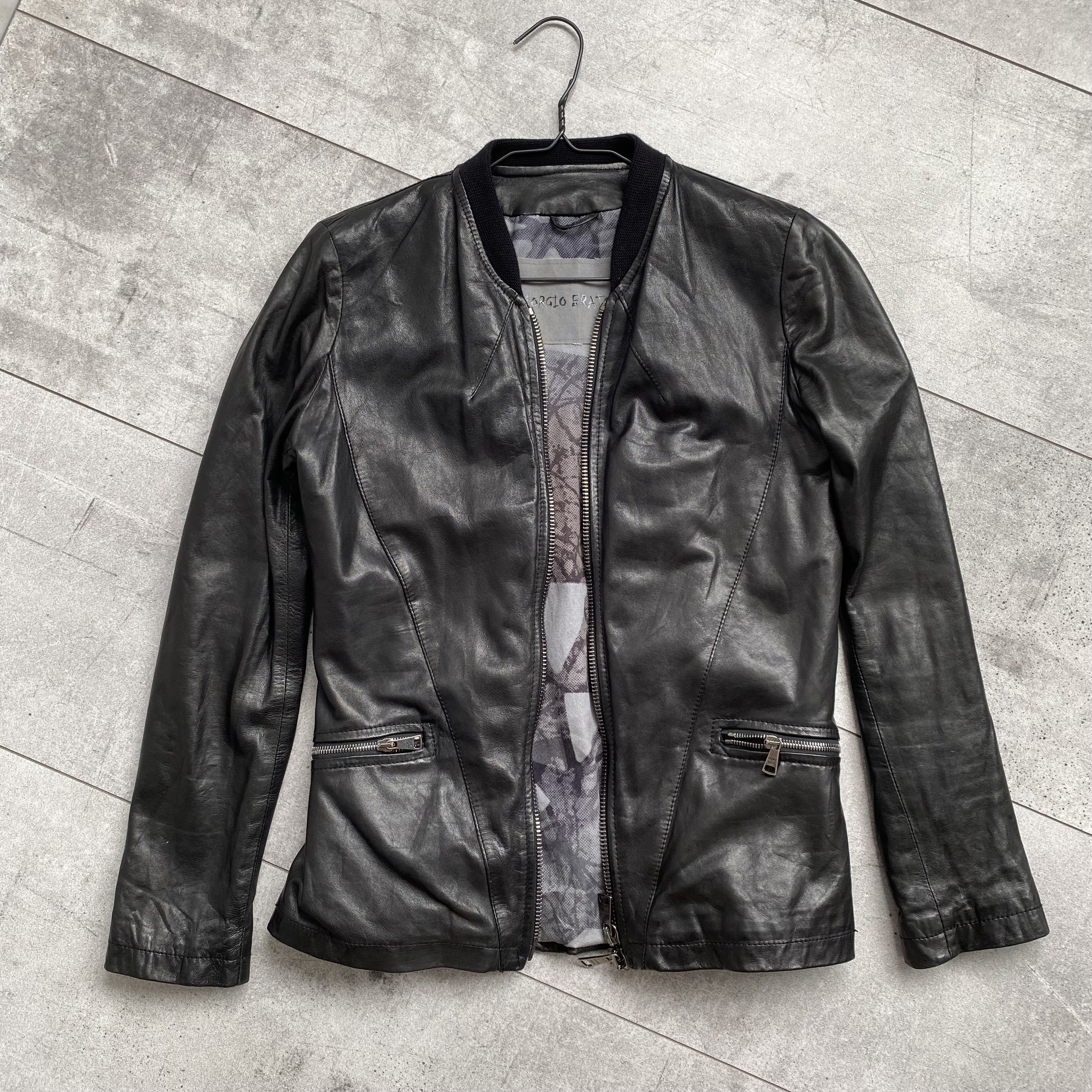 ジャケット・アウター Giorgio Brato leather jacket archive Archive Giorgio Brato Leather Bomber Jacket