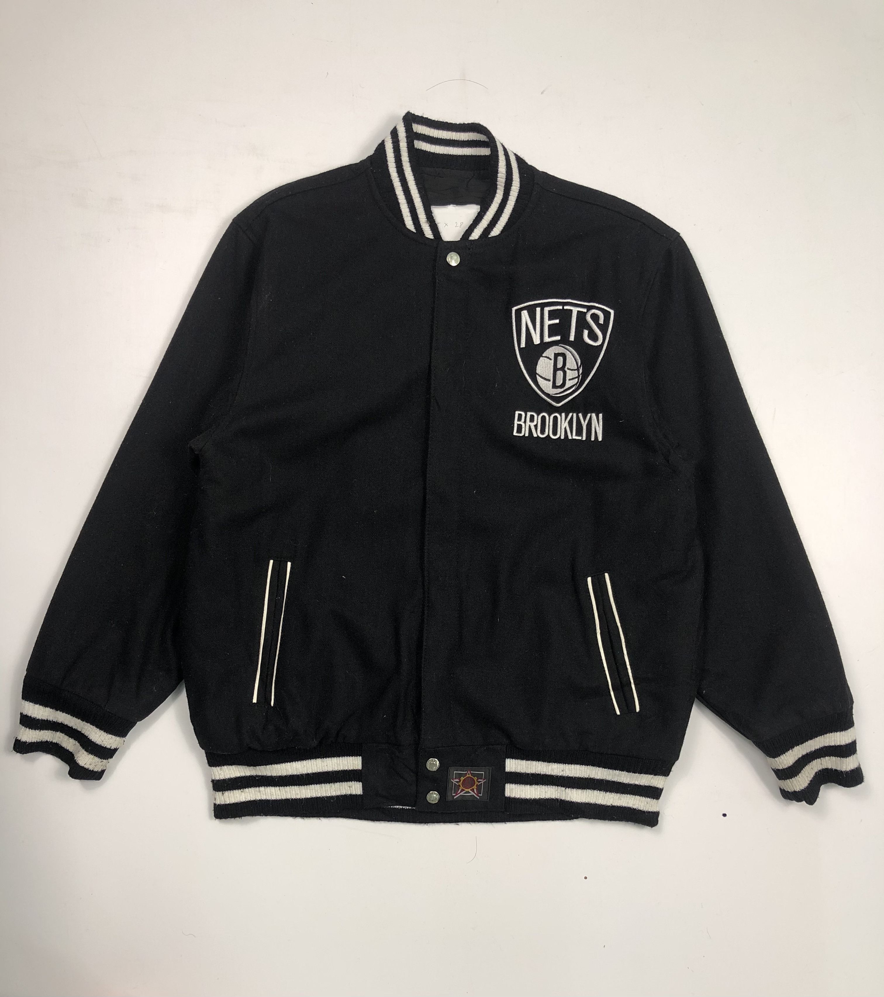 NBA Vintage 90s NBA Brooklyn New York Varsity Jacket V0022 Size US M / EU 48-50 / 2 - 1 Thumbnail