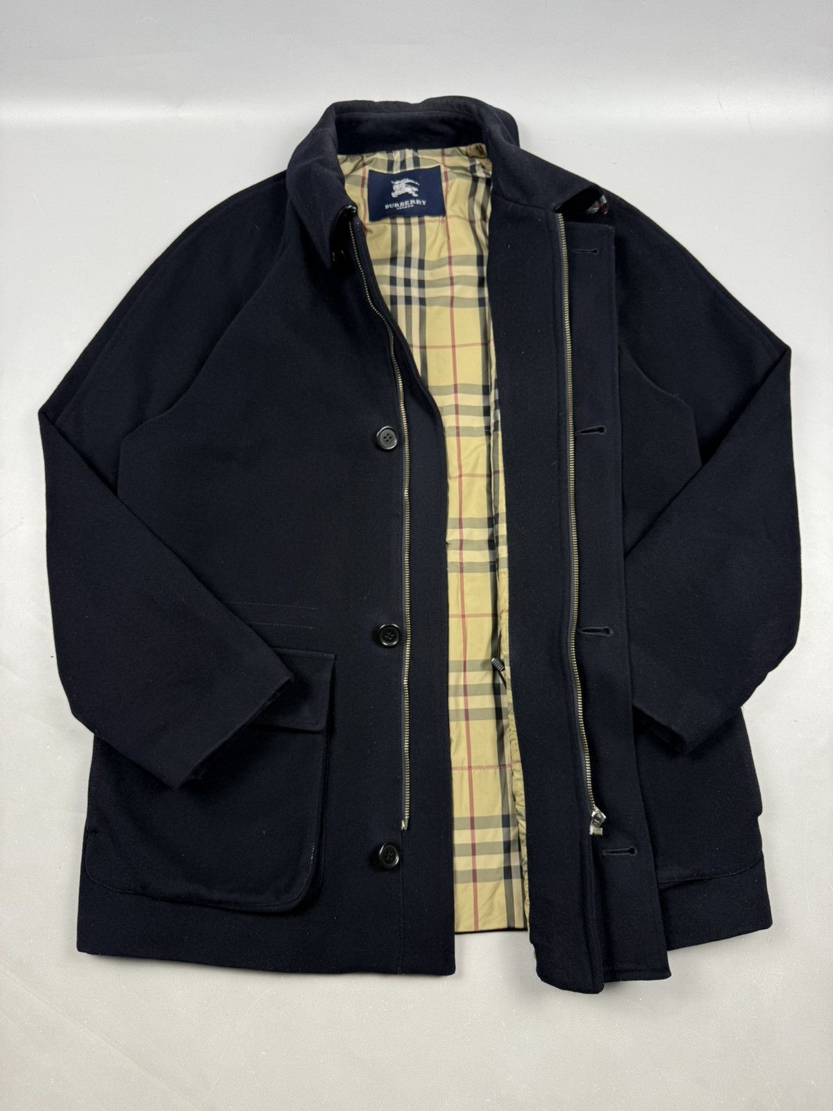 Burberry Burberry heavy coat novacheck navy blue size L men Size US L / EU 52-54 / 3 - 5 Thumbnail