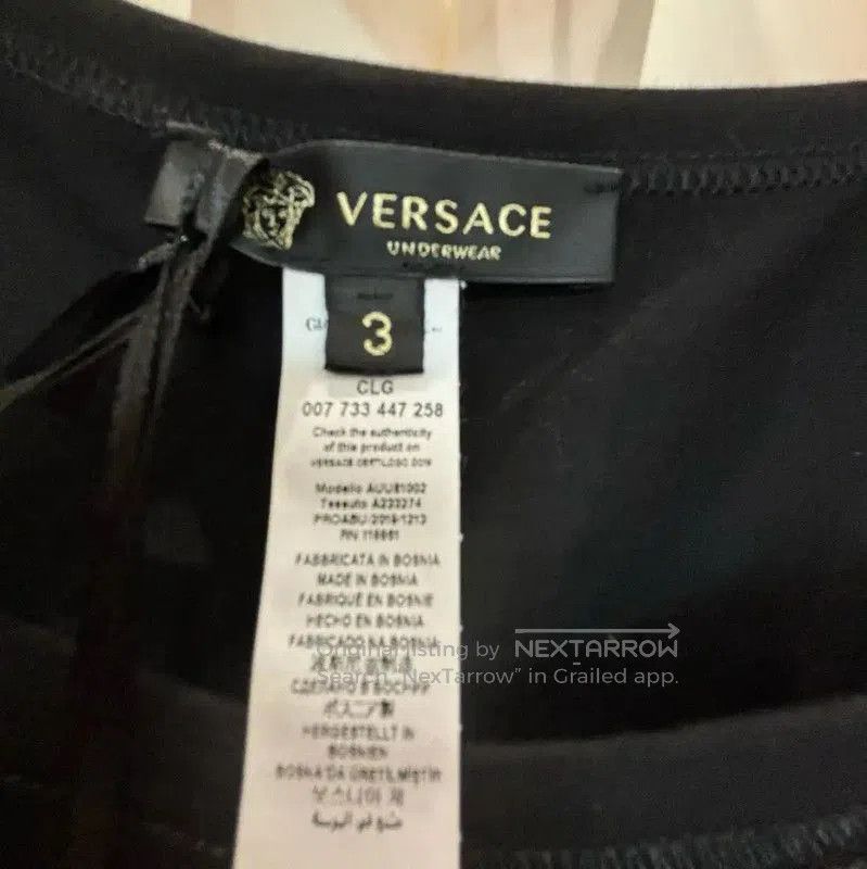 Versace Versace Women's Black Leather T-Shirt . Size L / US 10 / IT 46 - 6 Thumbnail