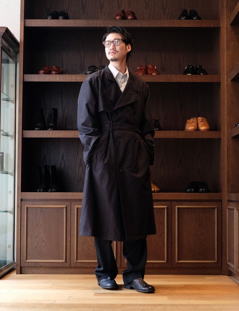 Auralee Auralee Finx Cupro Long Coat - Black (Size 3) Size US M / EU 48-50 / 2 - 7 Thumbnail