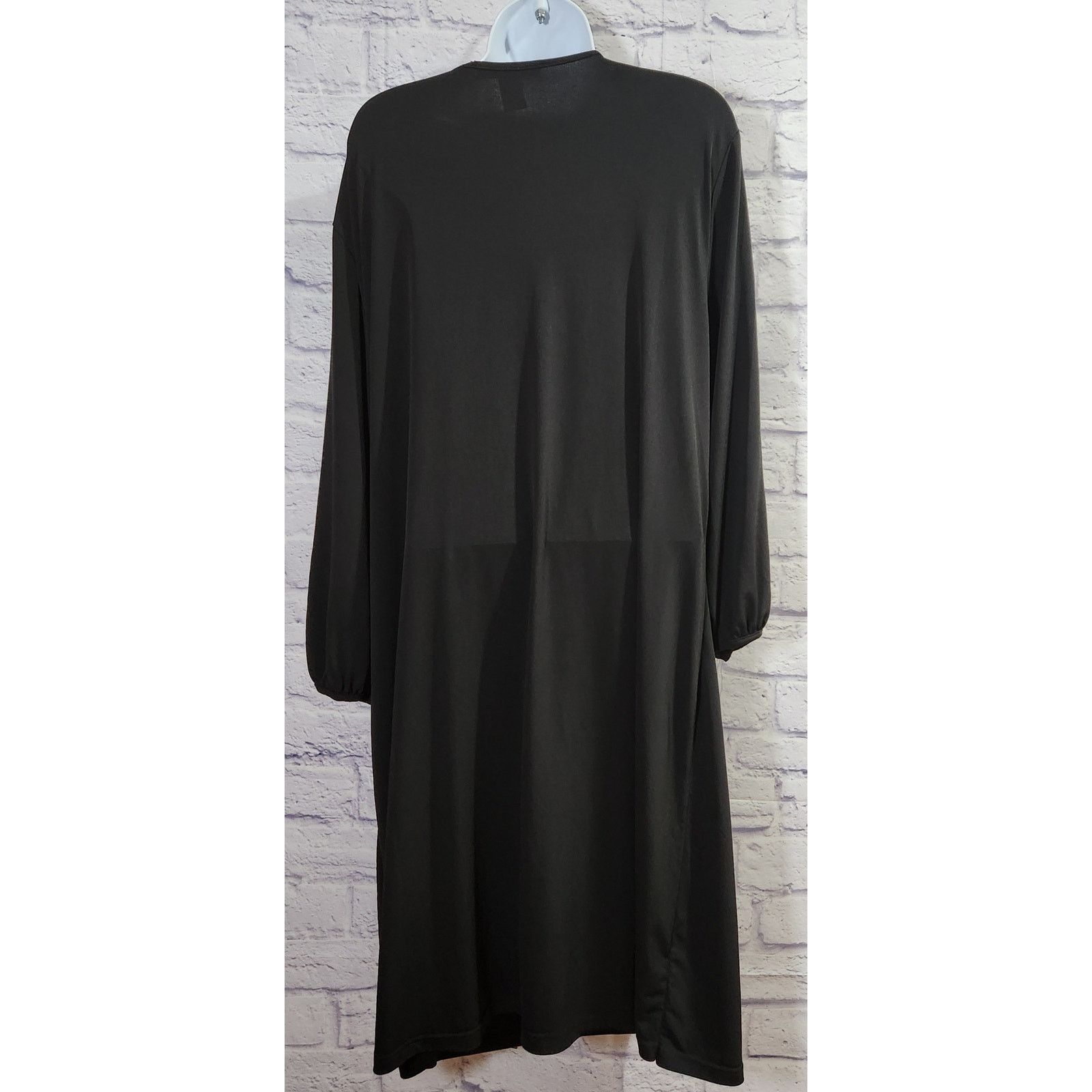 Other Kate & Mallory Black Pull On Shift Midi Dress 2X Plus Flowy Size XXL / US 16-18 / IT 52-54 - 4 Thumbnail