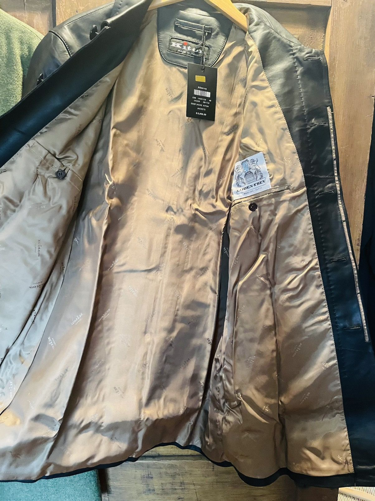 Kiton Sheepskin Leather Jacket Size US L / EU 52-54 / 3 - 7 Thumbnail