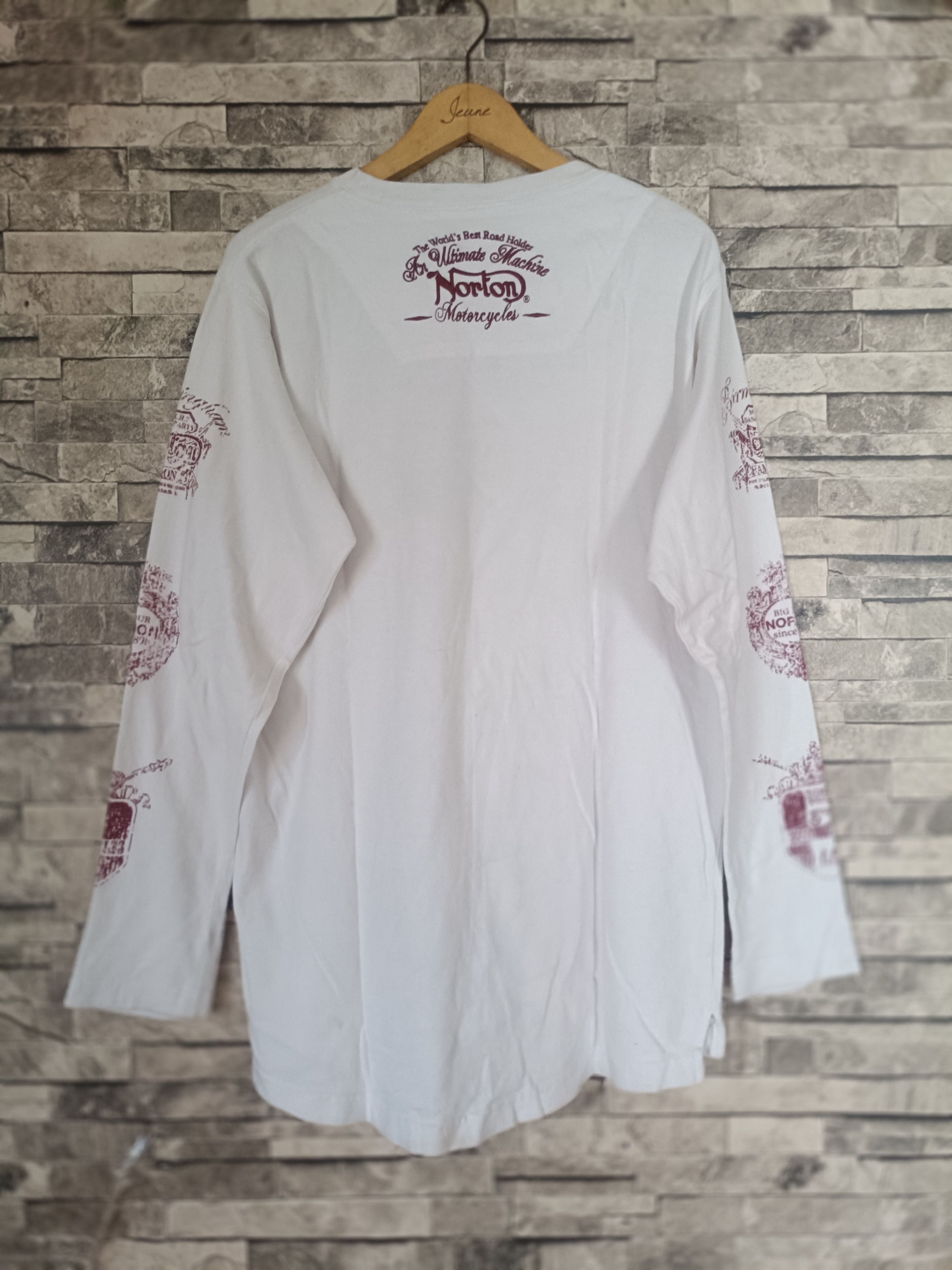 Norton British Norton motorcycle heritage paisley long sleeve shirt Size US XL / EU 56 / 4 - 4 Thumbnail