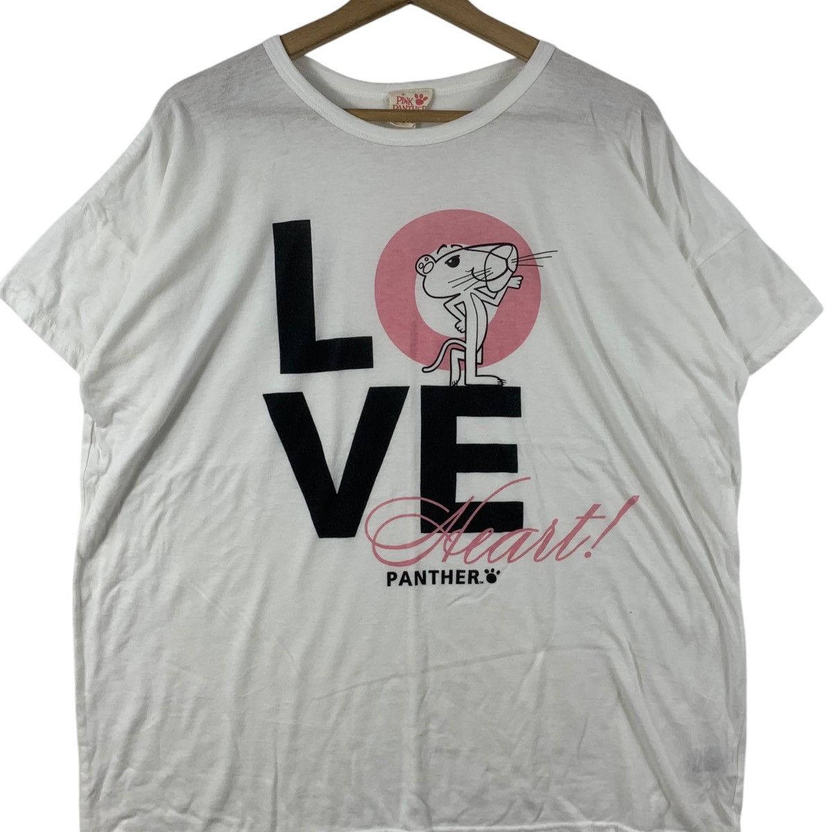 Vintage PINK PANTHER CARTOON Lover Heart 2019 Collection Tee Shirt Size L / US 10 / IT 46 - 3 Thumbnail