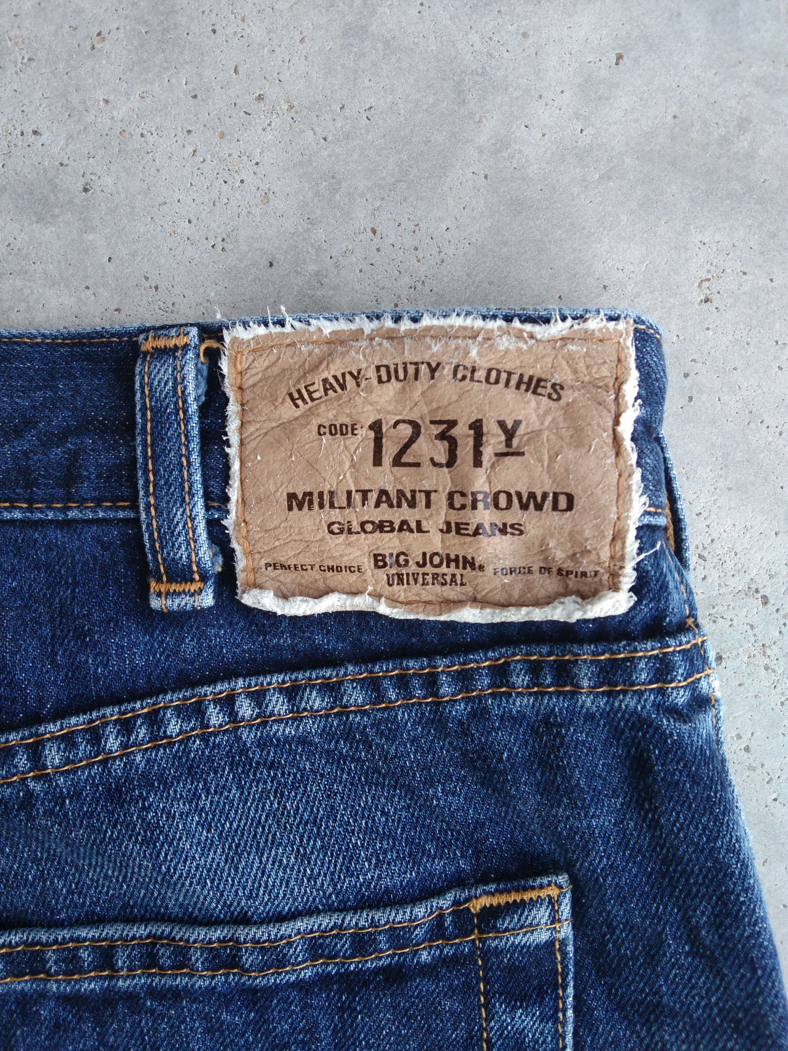 Japanese Brand Vintage Distressed Big John Loose Baggy Jeans 36x31 Size US 36 / EU 52 - 6 Thumbnail