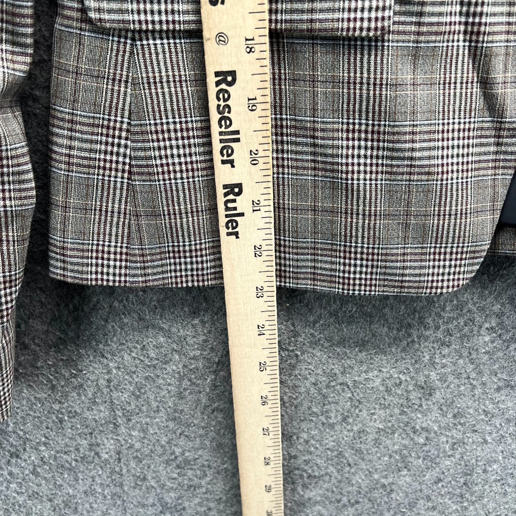Banana Republic Banana Republic Blazer Women 6 Beige Wool Plaid Check Single-Breasted Jacket Dressy Casual Business Formal Tuxedo Style Regular Fit Womens Size M / US 6-8 / IT 42-44 - 6 Thumbnail