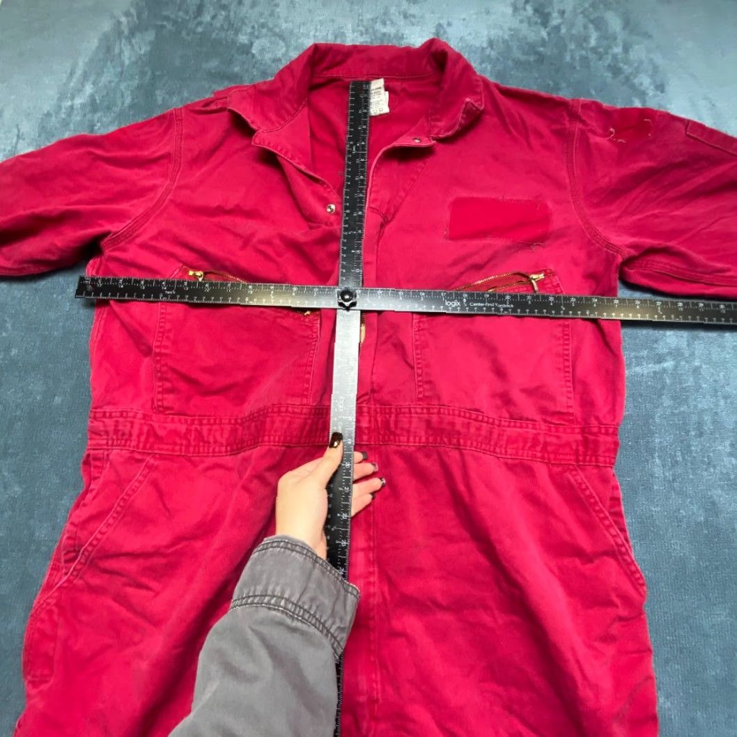 Walls Walls Coveralls Mens 54 Red Cotton Non Stretch Non Insulated Outdoor Workwear Size US 38 / EU 54 - 4 Thumbnail