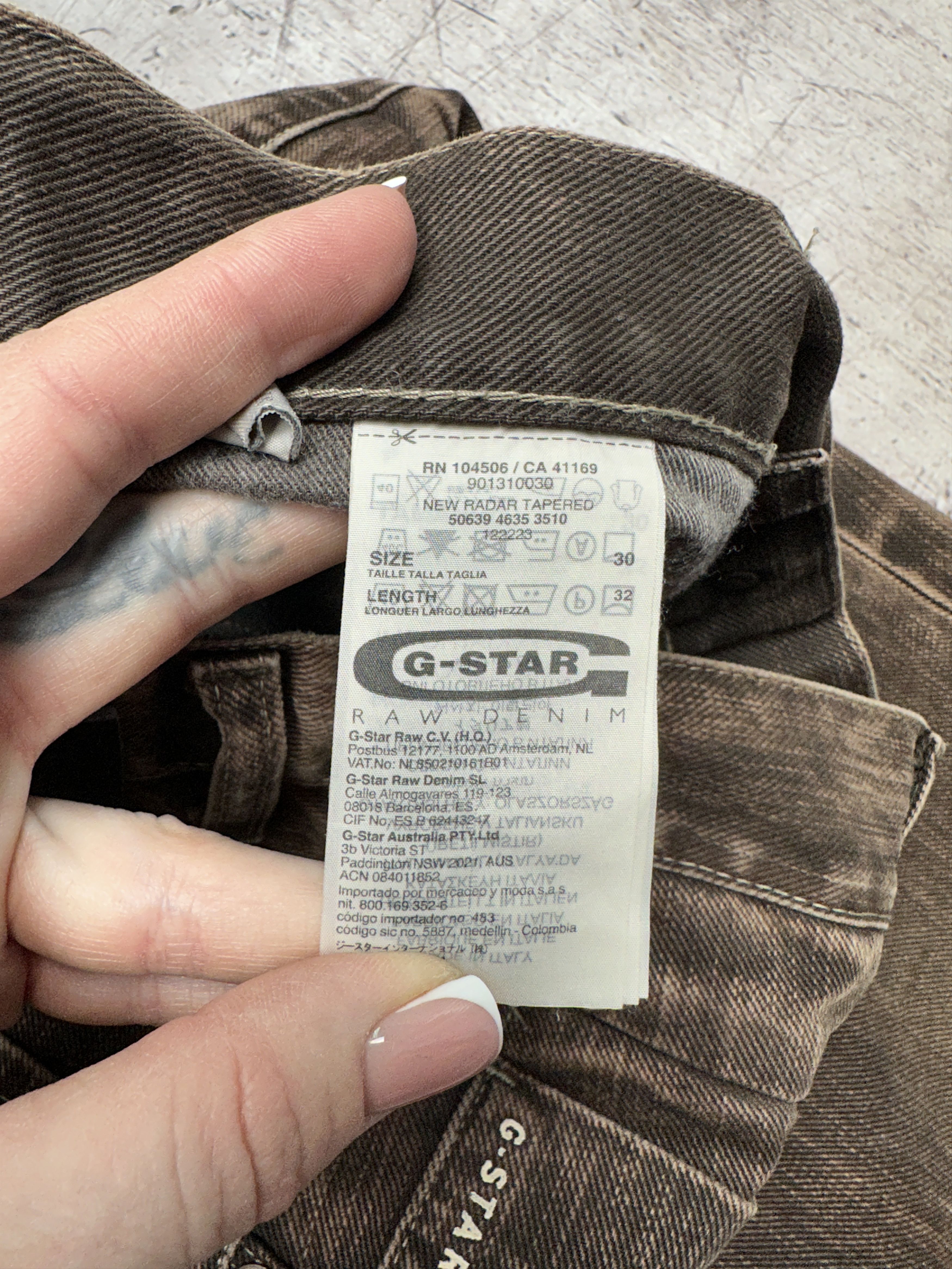 G-Star G Star Raw Mens New Radar Tapered Denim Pants Jeans Size US 30 / EU 46 - 3 Thumbnail