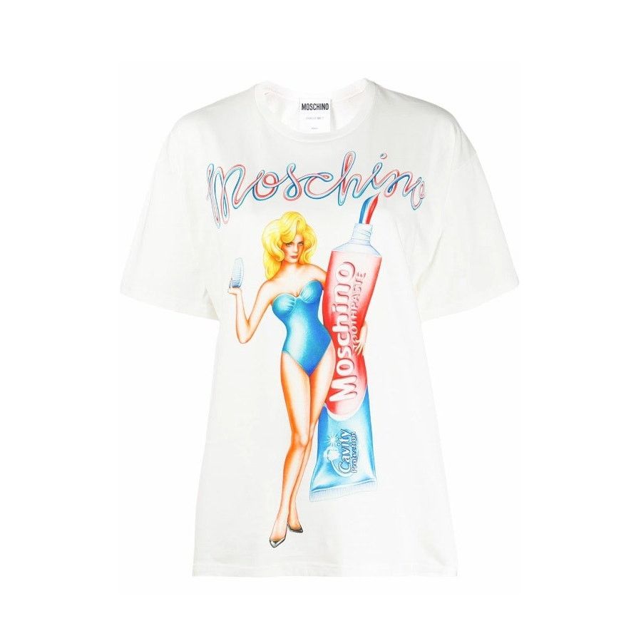 Moschino AW19 Moschino Jeremy Scott Toothpaste Oversized T-shirt Tee Size XS / US 0-2 / IT 36-38 - 1 Thumbnail