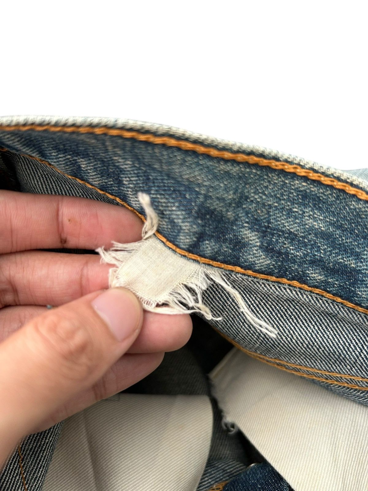 Japanese Brand × Kapital × Vintage SugarCane Selvedge Distressed Vtg Denim Jeans Size US 29 - 11 Thumbnail