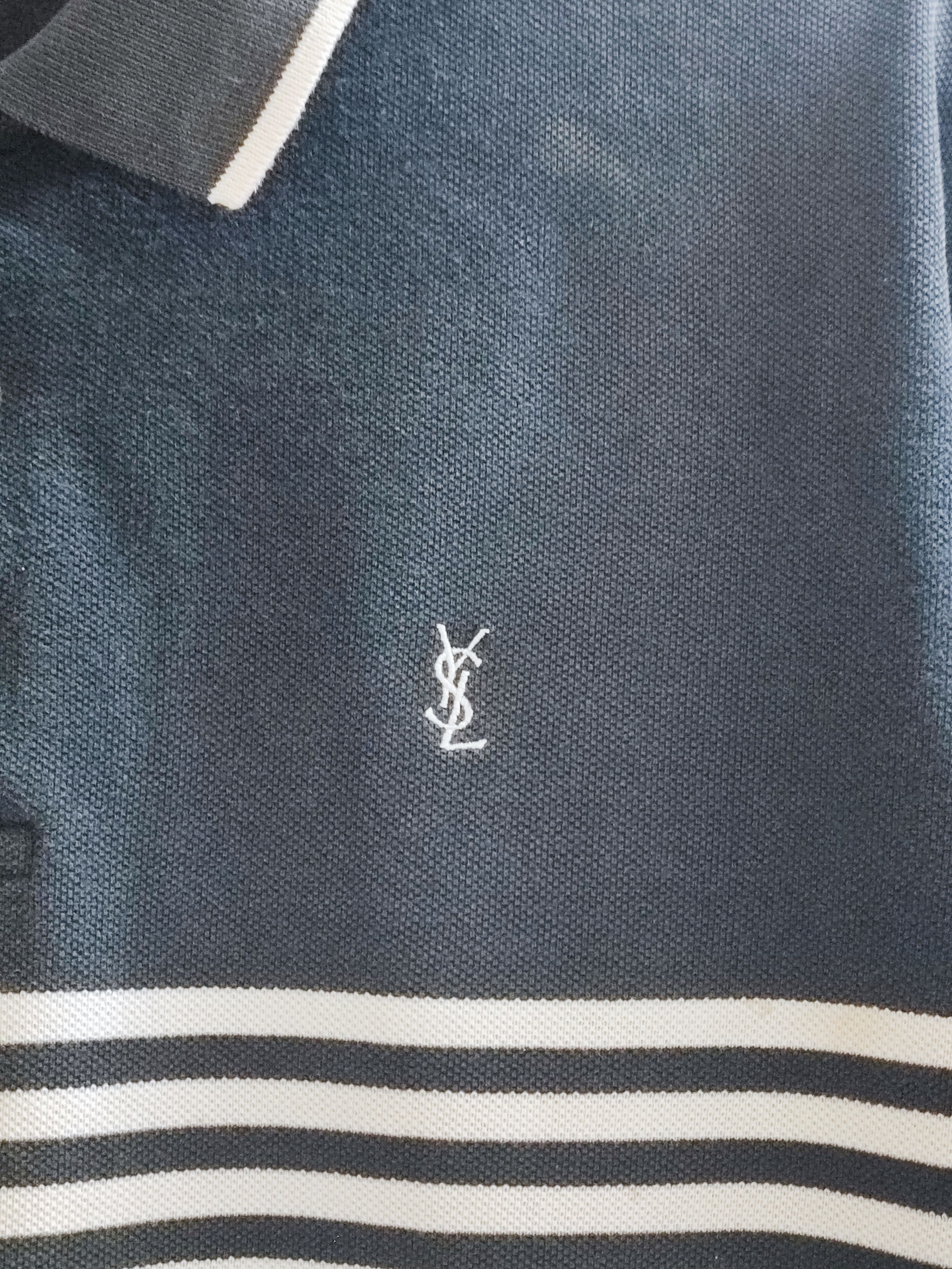 Yves Saint Laurent Vintage YSL Pour Homme Embroidered Logo Polo Shirt Size US L / EU 52-54 / 3 - 4 Thumbnail