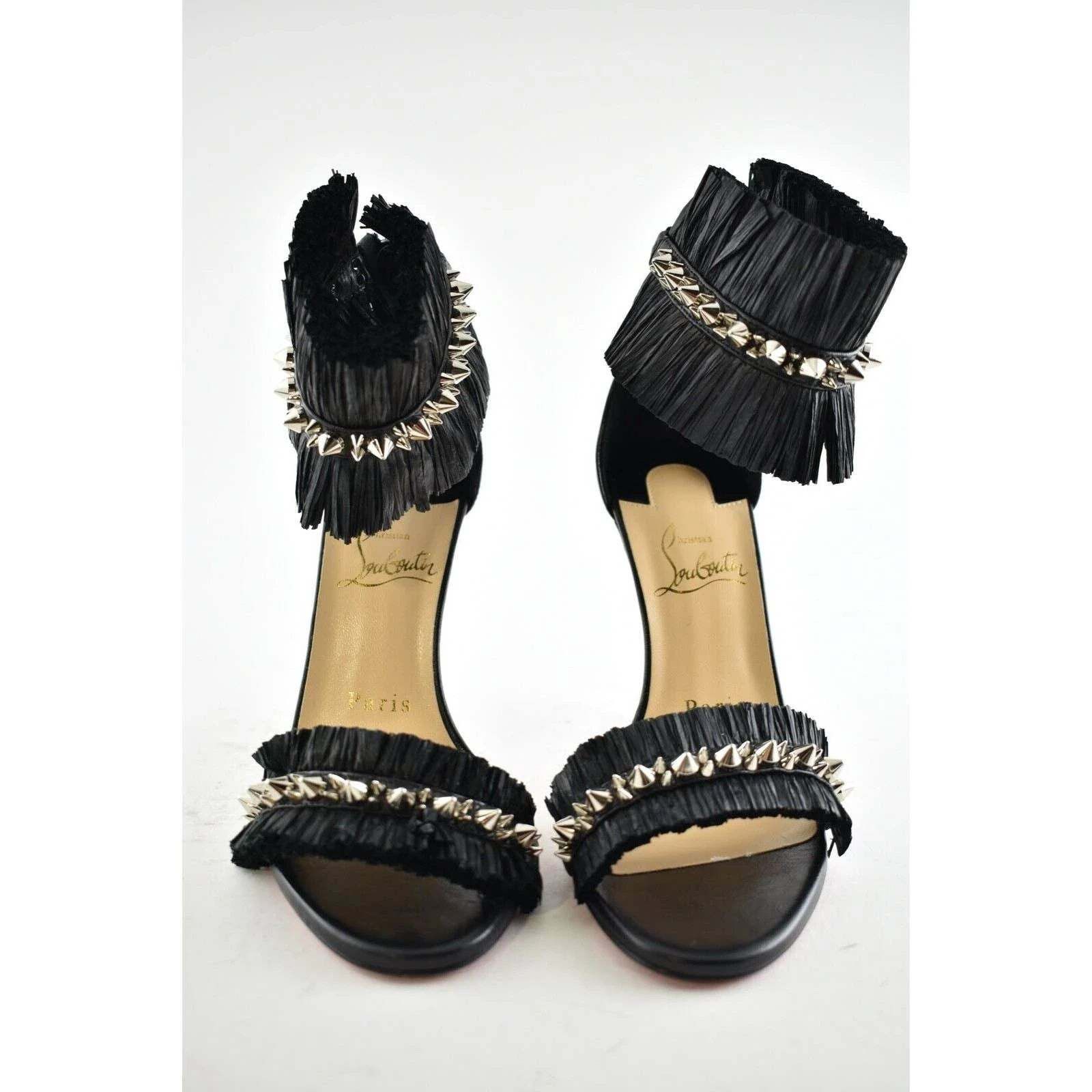 Christian Louboutin Christian Louboutin Poupedou 100 Raffia Sandal Heel Pump 35 Size US 5 / IT 35 - 5 Thumbnail