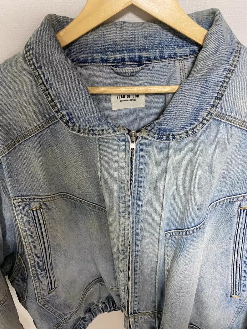 Fear of God Fear of God Level 6 washed streamer denim jacket Size US M / EU 48-50 / 2 - 3 Thumbnail