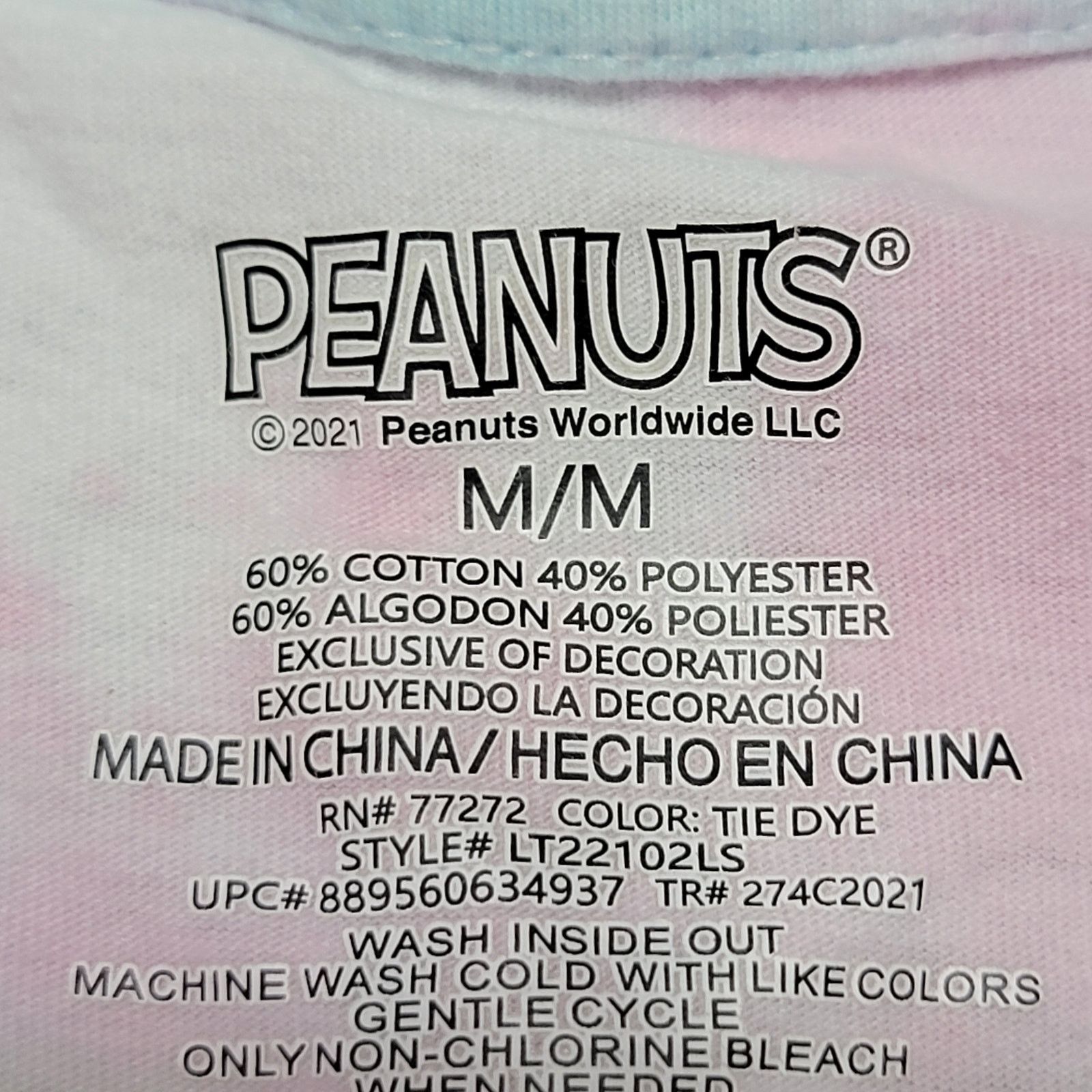 Peanuts Peanuts LS Tie-Dye Tee Characters - Size Medium Size M / US 6-8 / IT 42-44 - 4 Thumbnail