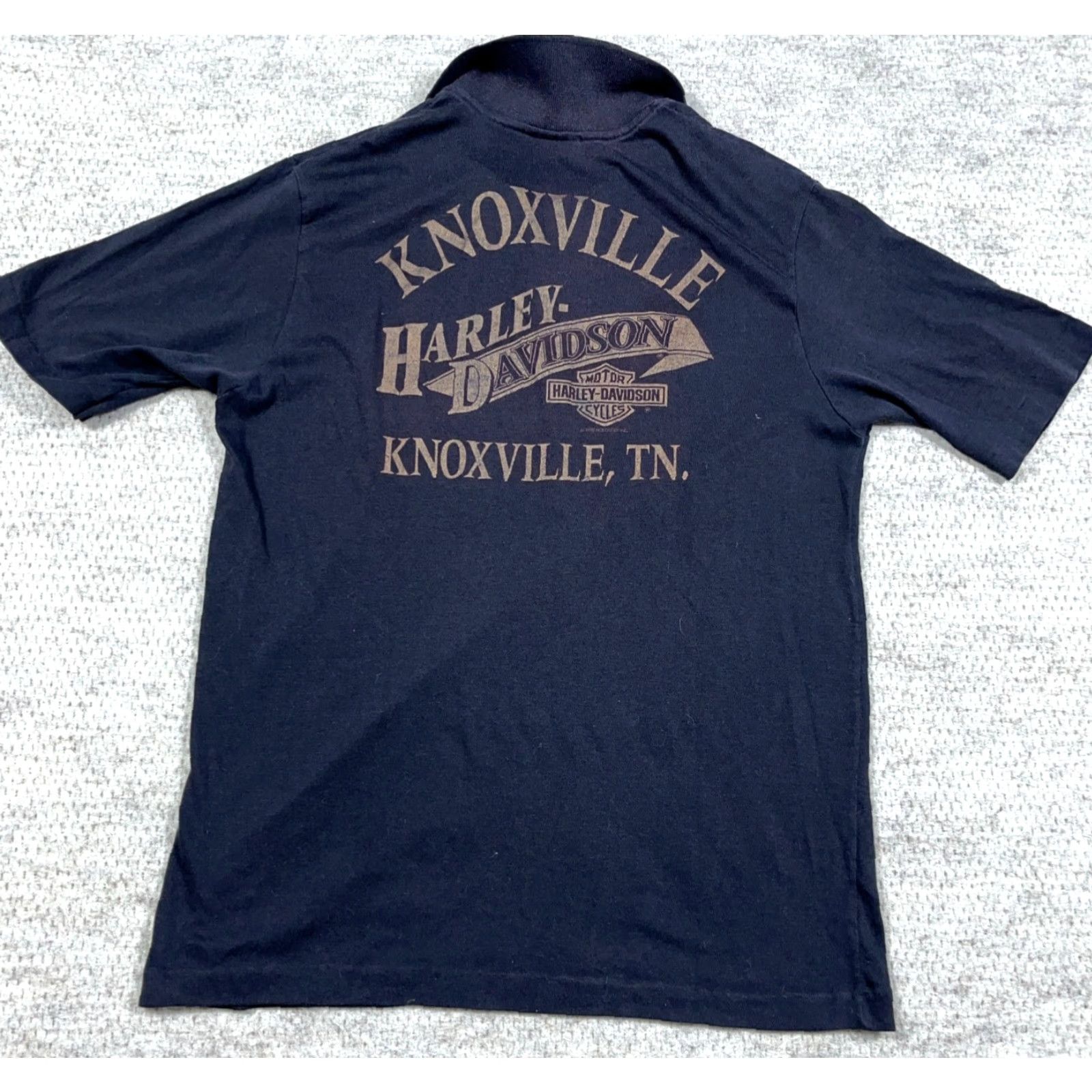 Harley Davidson VINTAGE Harley-Davidson Shirt Men L Black 1990s Knoxville TN Collar Polo Graphic Print Knit Casual, USA, Logo, 90s, 80s, Classic, Motorcycle, Retro Size US L / EU 52-54 / 3 - 2 Thumbnail