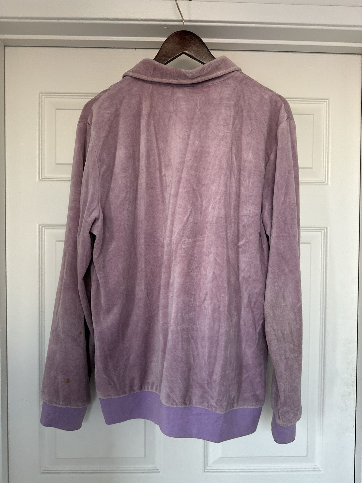 Other Guiri - Violet Velour Polo Sweater Size US M / EU 48-50 / 2 - 3 Thumbnail