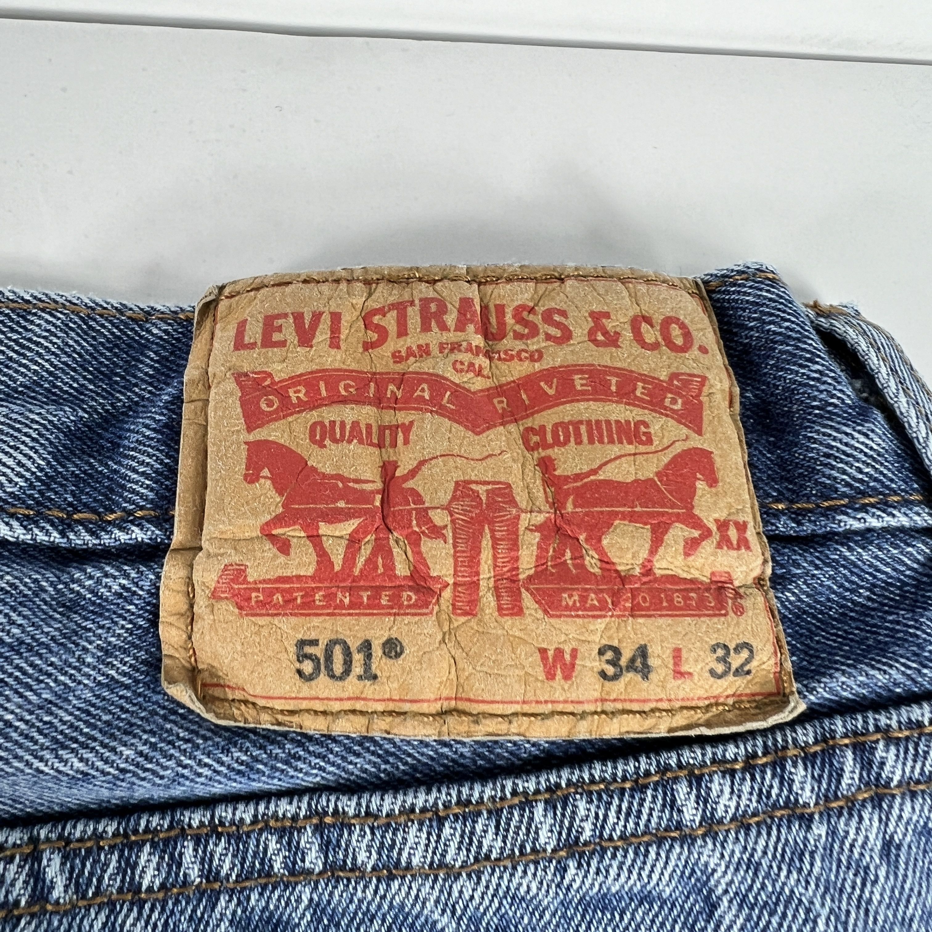 Levi's Levi's Jeans 501 XX Original Straight Blue Cotton Denim Size US 33 - 15 Thumbnail
