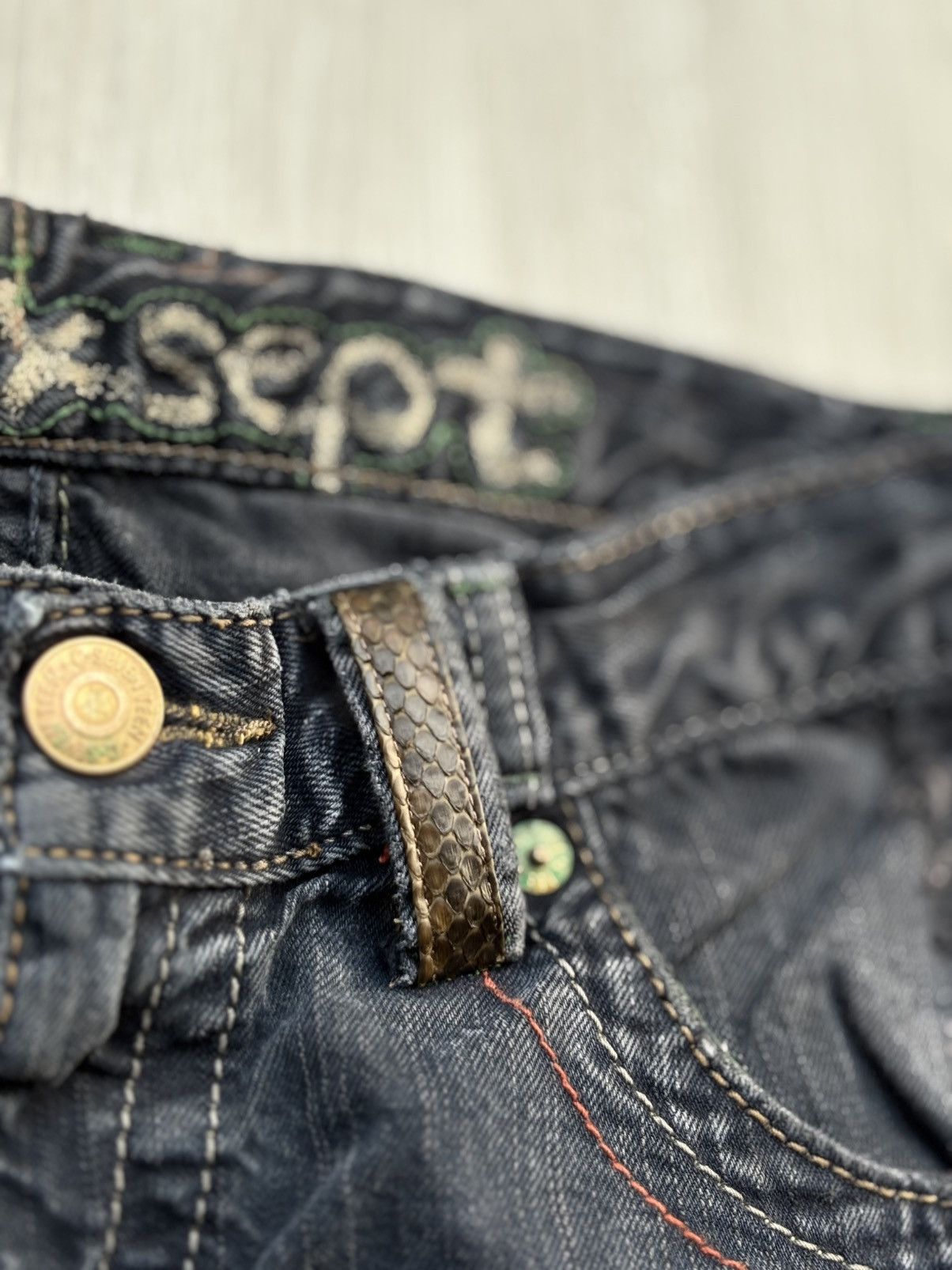 Japanese Brand C17 laceup flare jeans Size US 28 / EU 44 - 4 Thumbnail