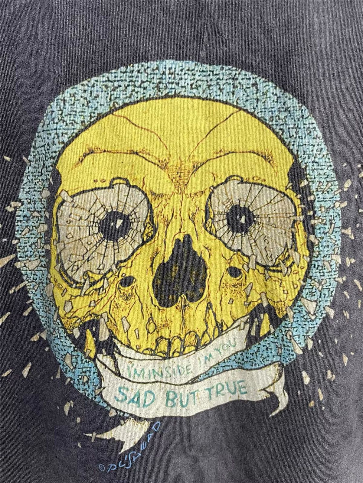 Japanese Brand × Vintage Vintg Skull Metallic Graphic Printed Cotton Tshirt Size US XL / EU 56 / 4 - 7 Thumbnail