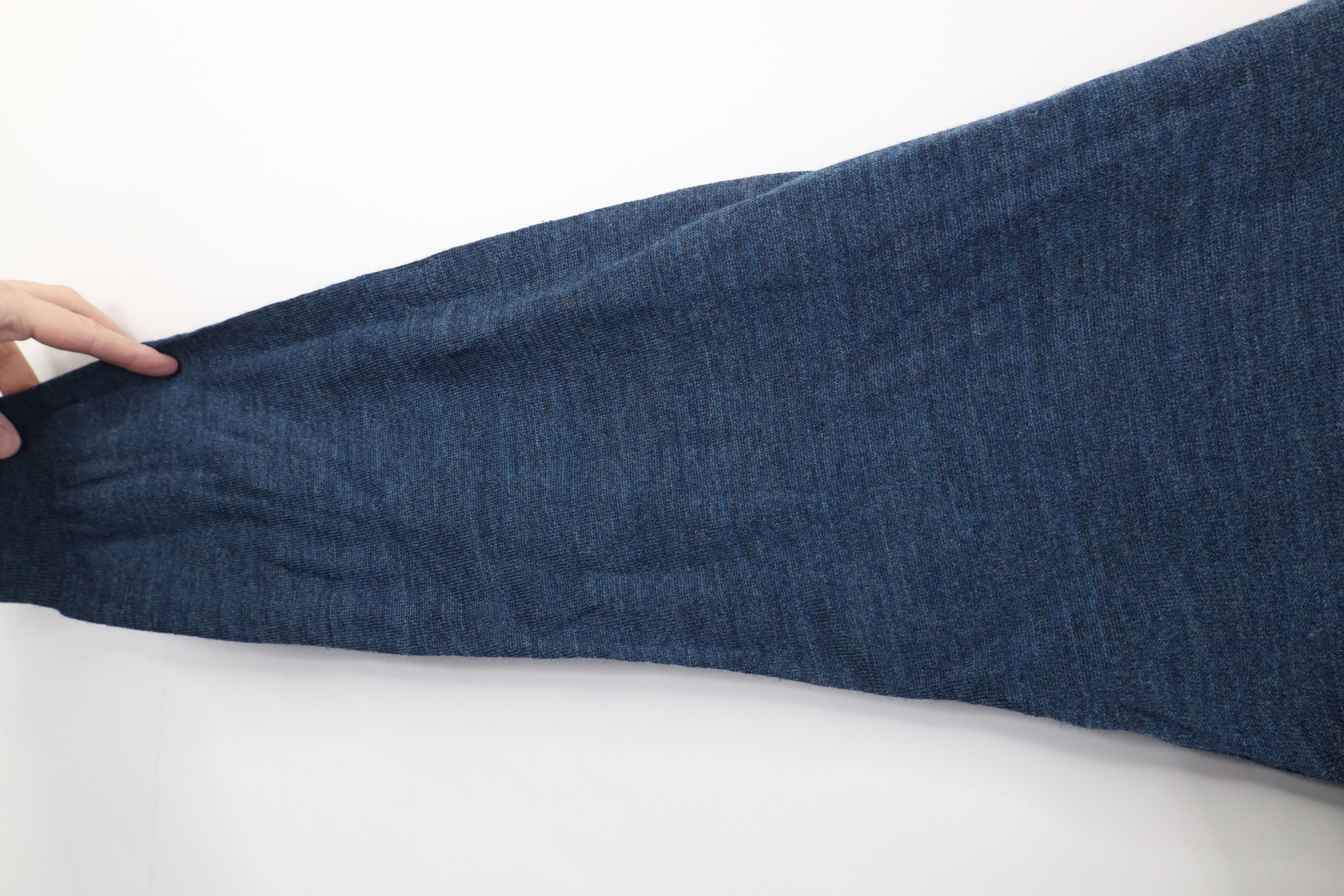 Vintage Vintage 90s Streetwear New Wool Knit V-Neck Sweater Blue Size US XL / EU 56 / 4 - 7 Thumbnail