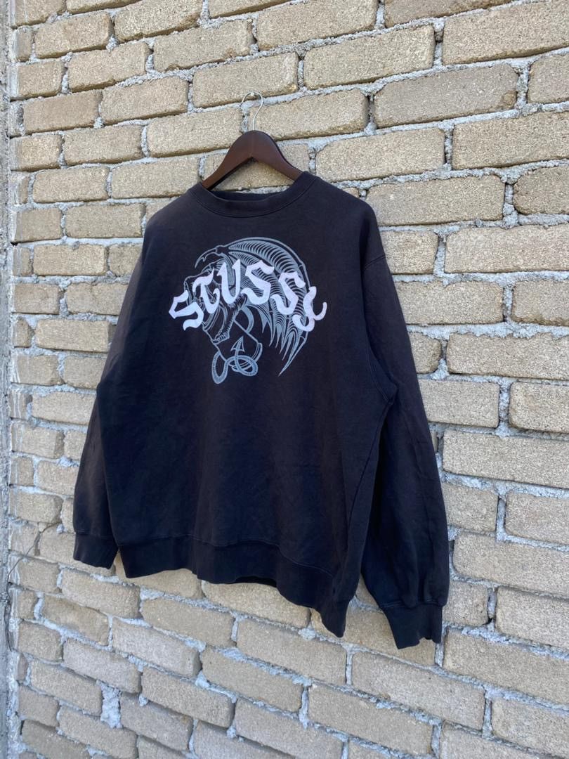 Stussy Stussy Rare Design Big Logo Crewneck Sweatshirt Size US L / EU 52-54 / 3 - 3 Thumbnail