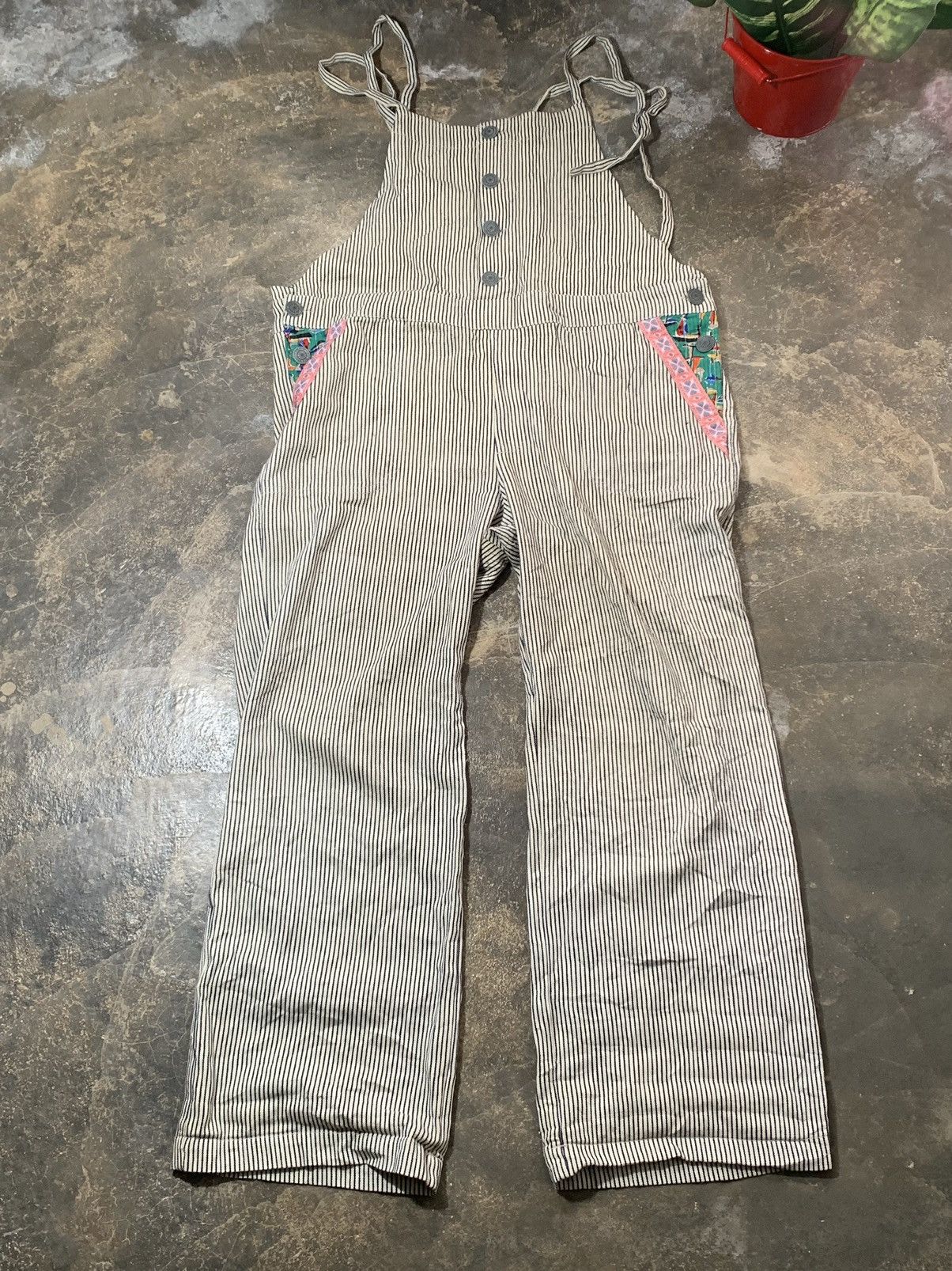 Japanese Brand Titicaca hikori overall pants Size 33" - 1 Thumbnail