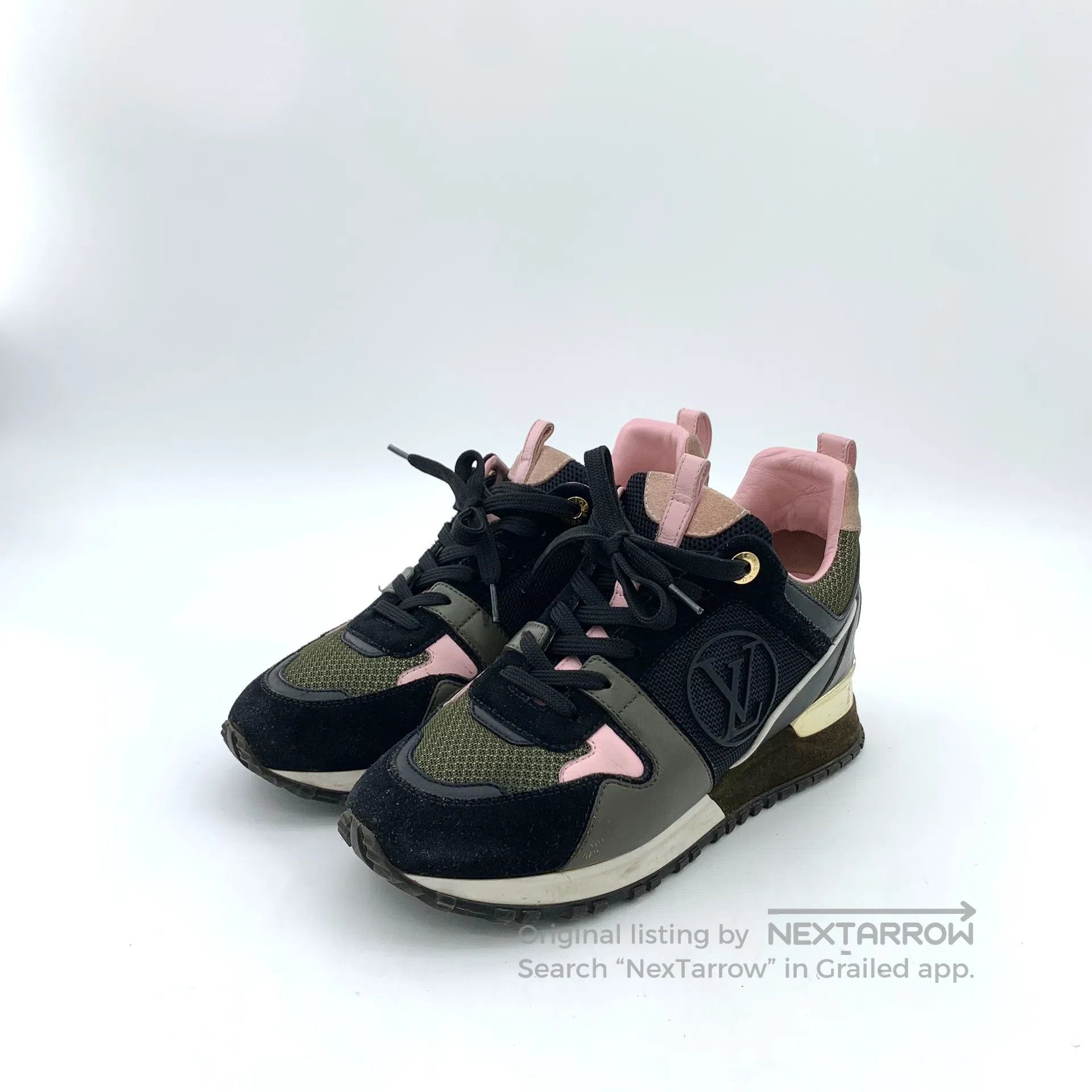 Louis Vuitton Louis Vuitton Black logo tie-up casual flat sneakers| Size US 5.5 / IT 35.5 - 1 Thumbnail