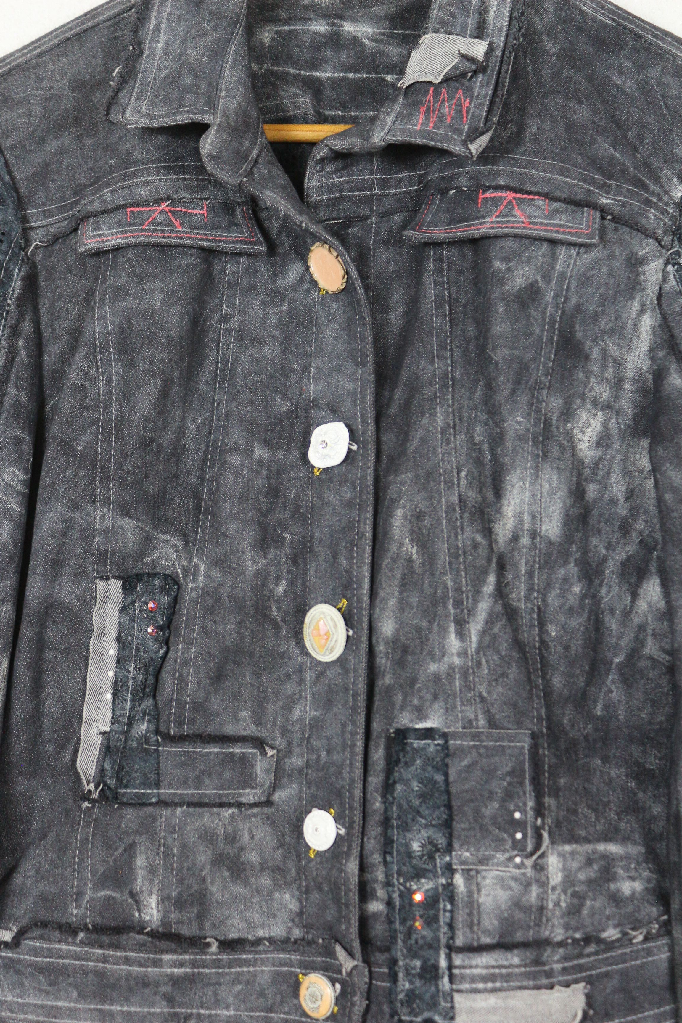 Elisa Cavaletti Elisa Cavaletti Bleached Avant Garde Jacket Y2K NZ Size S / US 4 / IT 40 - 2 Thumbnail