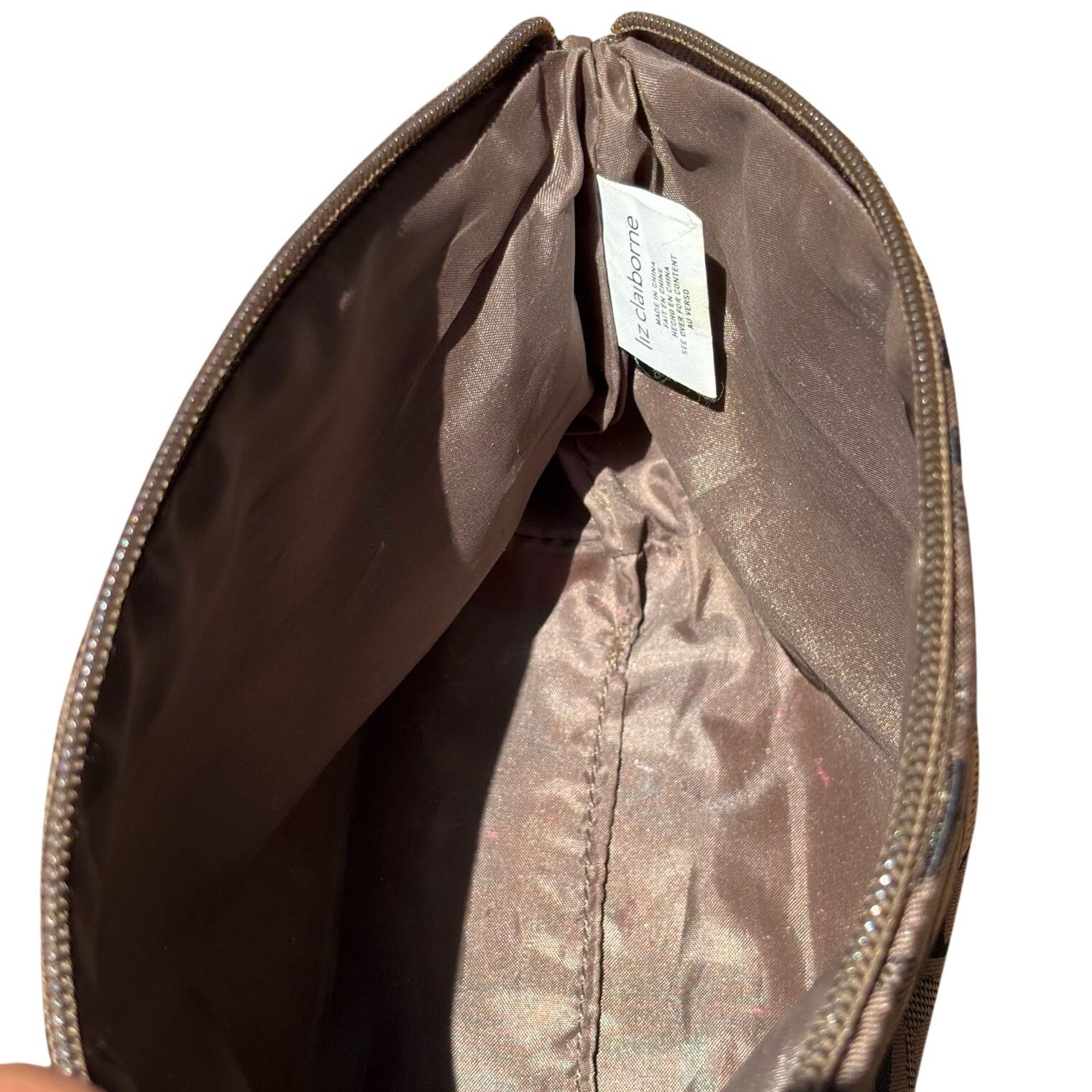Liz Claiborne Brown Liz Claiborne Makeup Bag Size ONE SIZE - 3 Thumbnail