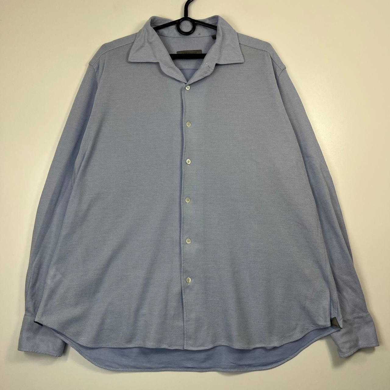 Corneliani Corneliani Button Up Dress Shirt Blue Pattern Luxury XL Size US XL / EU 56 / 4 - 1 Thumbnail