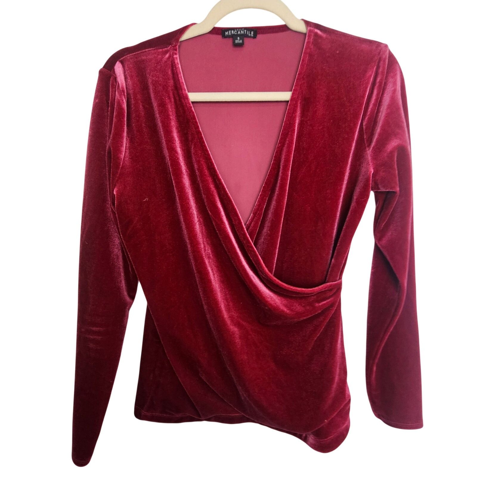 J.Crew J. Crew Womens Velvet Surplice Top Sz S Stretch Date Night Size S / US 4 / IT 40 - 1 Thumbnail