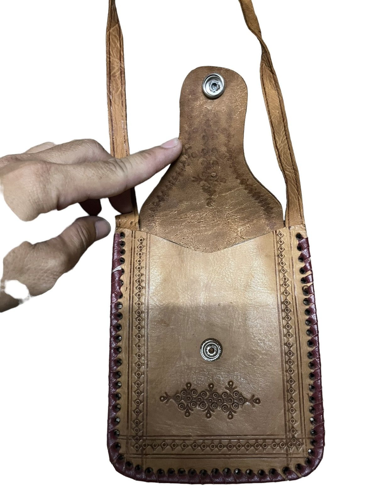 Leather VINTAGE LEATHER SLING BAG Size ONE SIZE - 4 Thumbnail