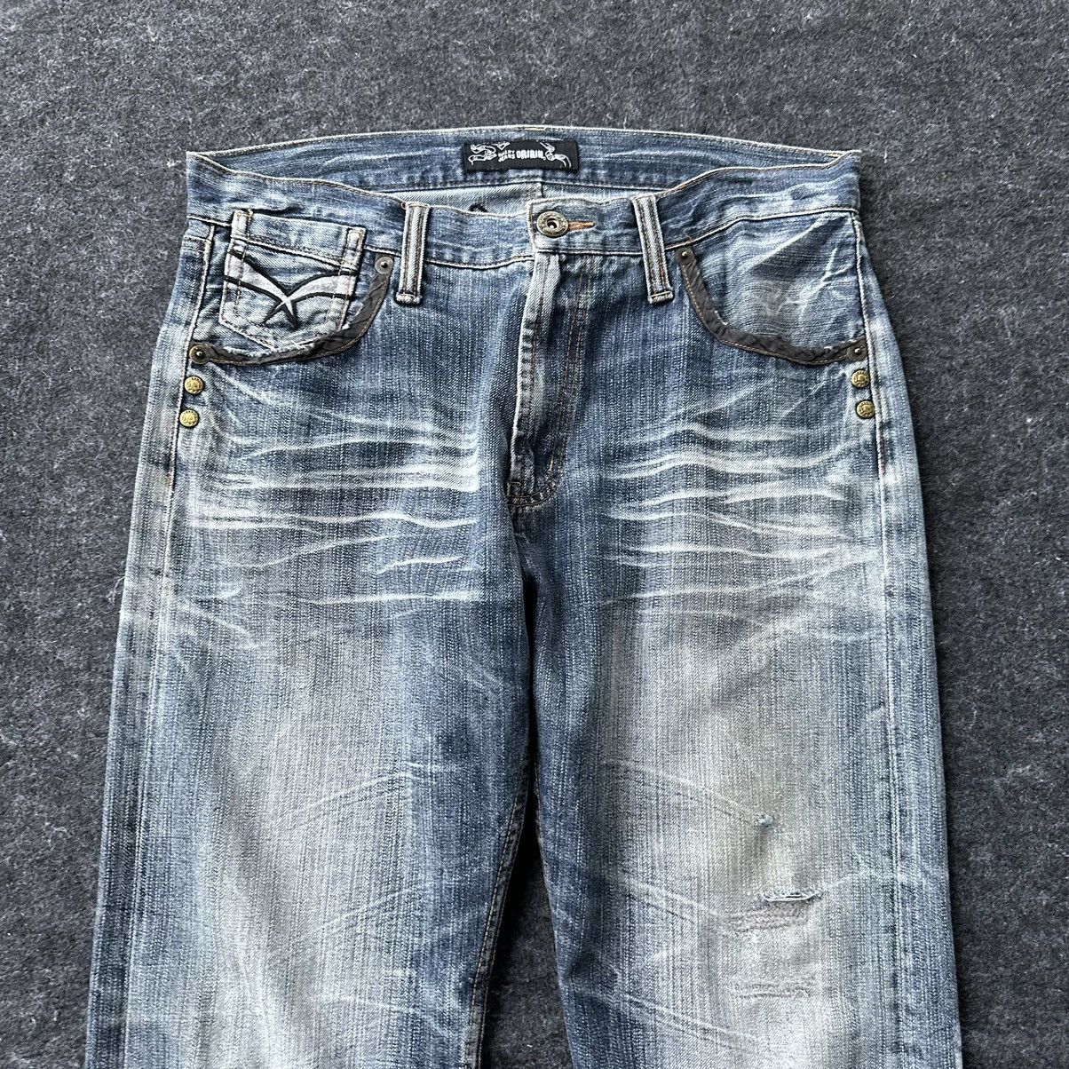 Le Grande Bleu (L.G.B.) Oririn Jeans Embroidery Wings Distressed Denim W34 D663 Size US 34 / EU 50 - 7 Thumbnail