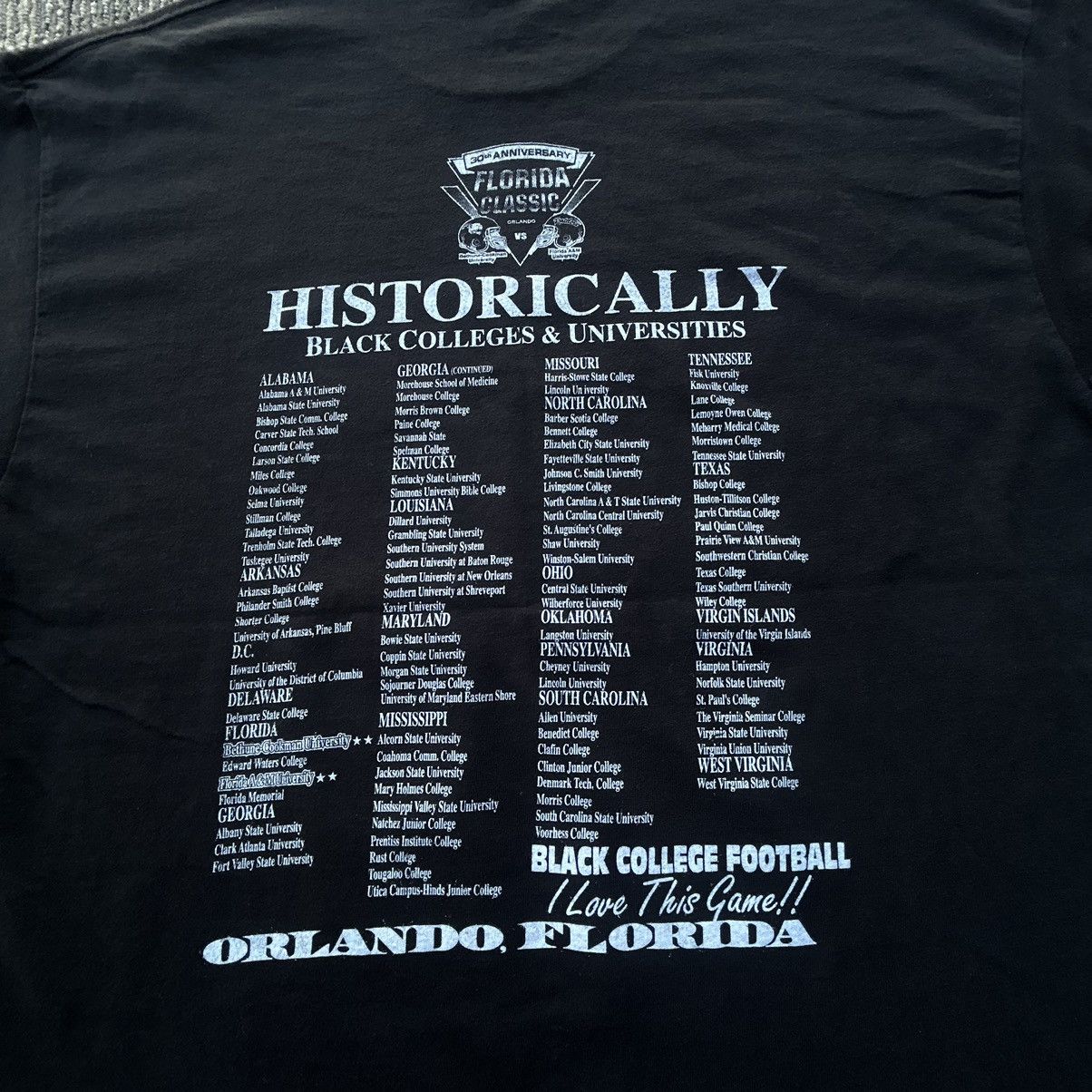 Vintage Vtg Y2K 2009 Florida Classic FAMU Bethune HBCU Black T-shirt Size US XL / EU 56 / 4 - 7 Thumbnail