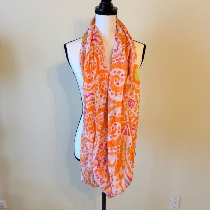 Other Charming Charlie Women's Orange Geometric Infinity Scarf Sp Size ONE SIZE - 2 Thumbnail