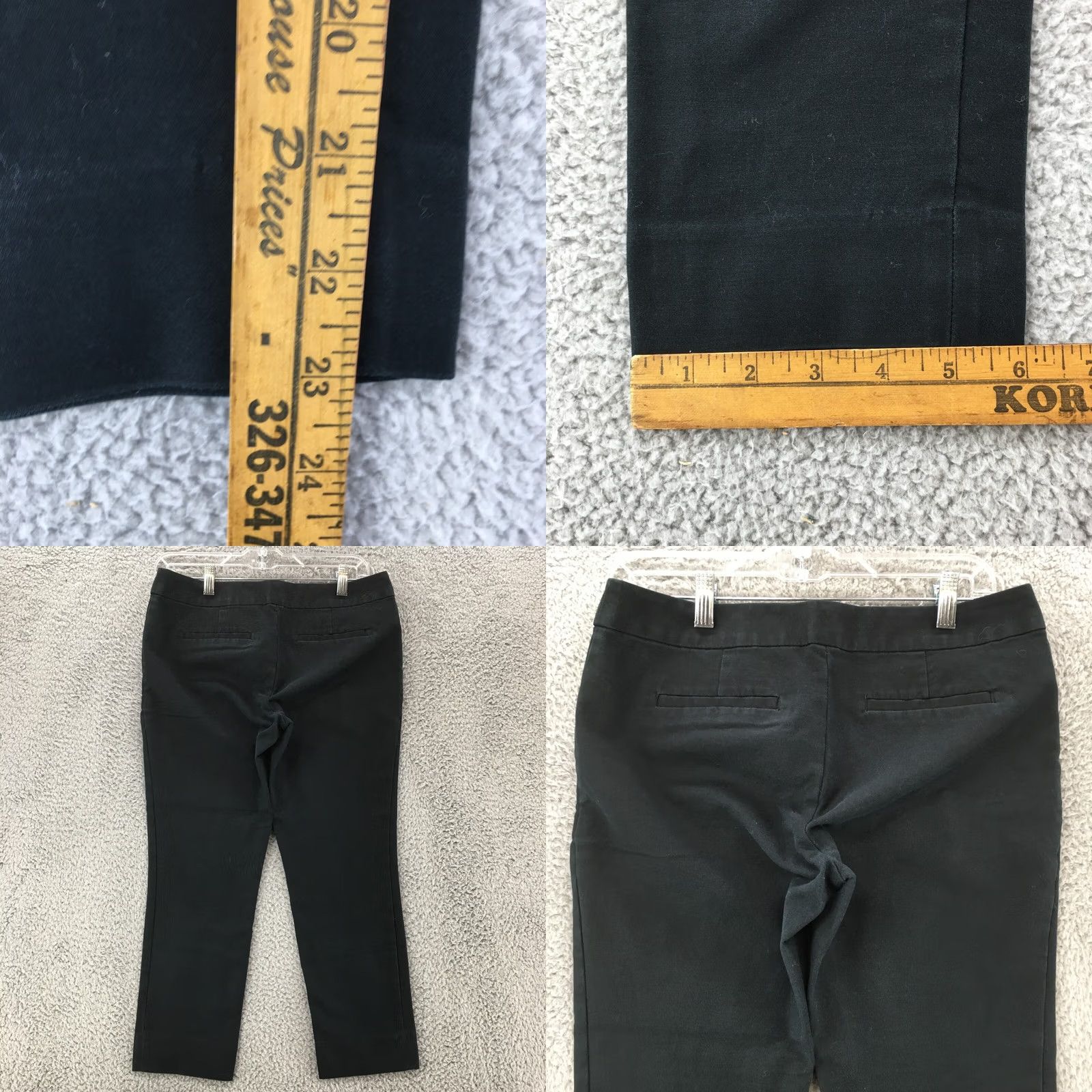 Banana Republic Banana Republic Hampton Fit Cropped Pants Womens 6P Black Mid Rise Tapered Flat Front Pockets Casual Size 28" / US 6 / IT 42 - 8 Thumbnail