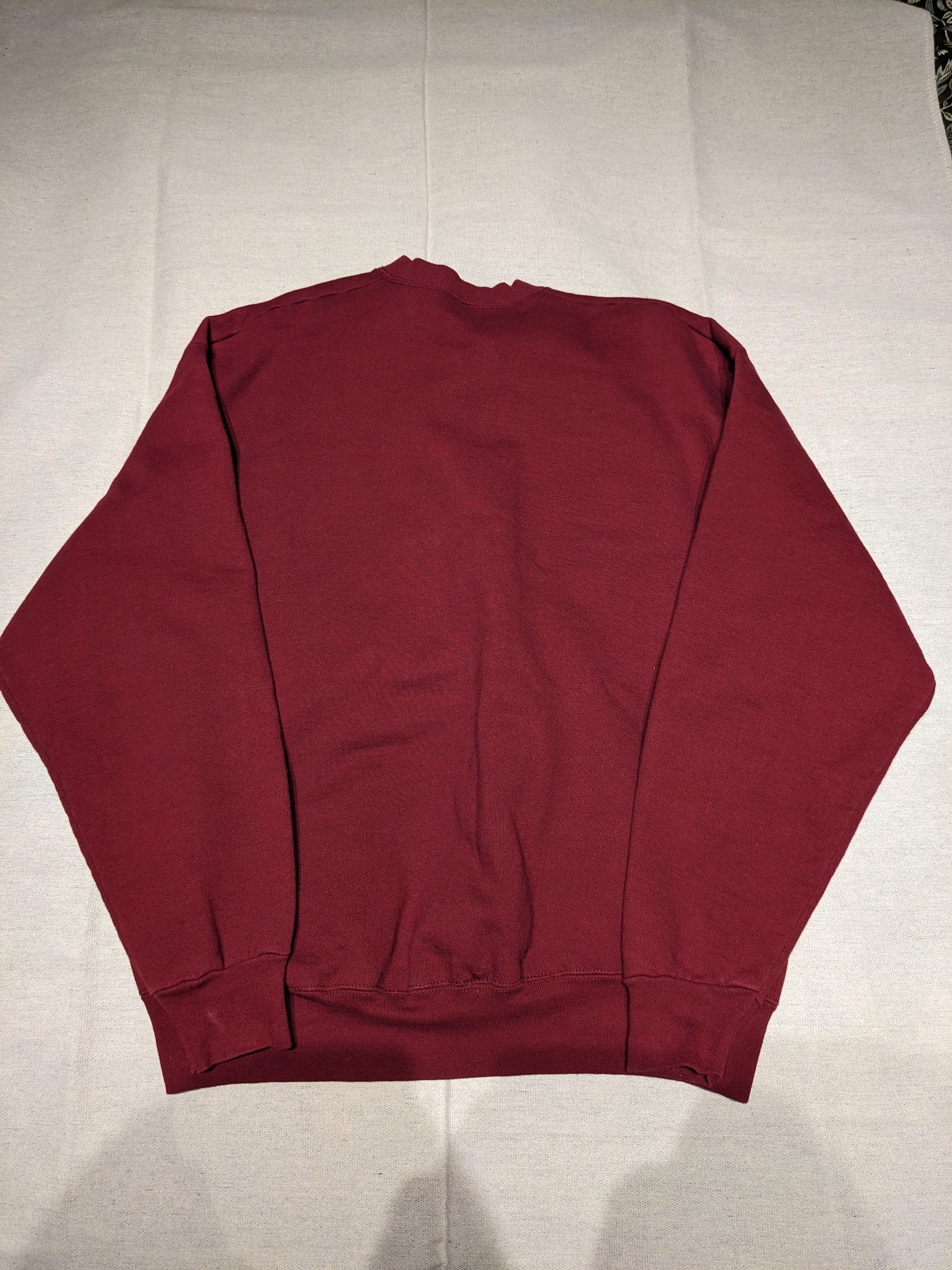 Fruit Of The Loom Vintage Burgundy FotL made in USA crewneck men's XL Size US XL / EU 56 / 4 - 5 Thumbnail
