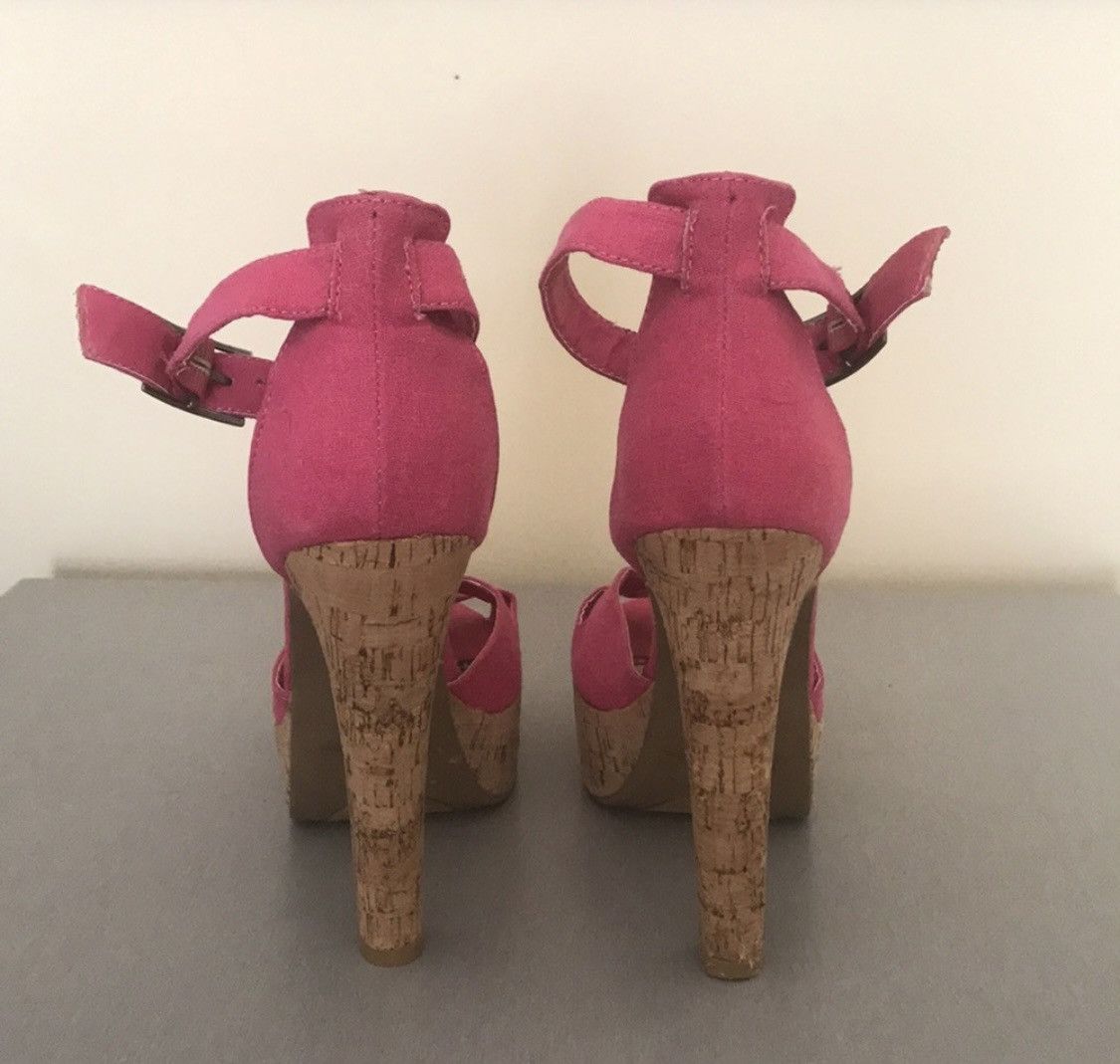 Other PINK CORK SANDALS W/ ADJUSTABLE BUCKLES NWOT Size US 7.5 / IT 37.5 - 5 Thumbnail