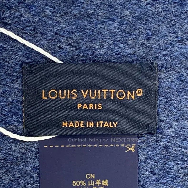 Louis Vuitton Louis Vuitton Dark blue logo presbyopic full print cashmer Size ONE SIZE - 7 Thumbnail