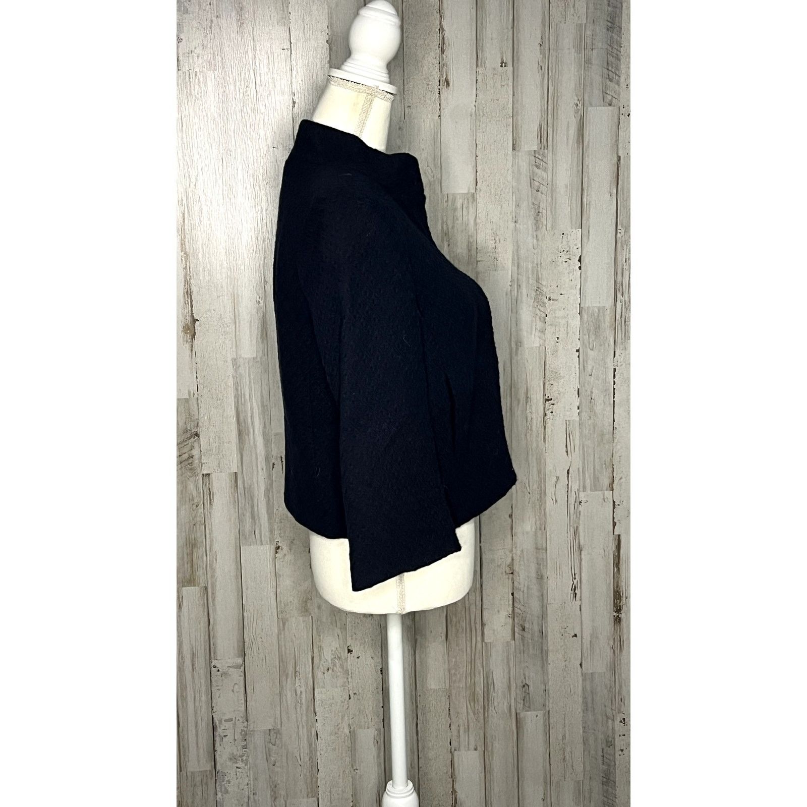 Isaac Mizrahi Isaac Mizrahi for Target Women's Navy Blue Tweed Jacket Size M / US 6-8 / IT 42-44 - 2 Thumbnail