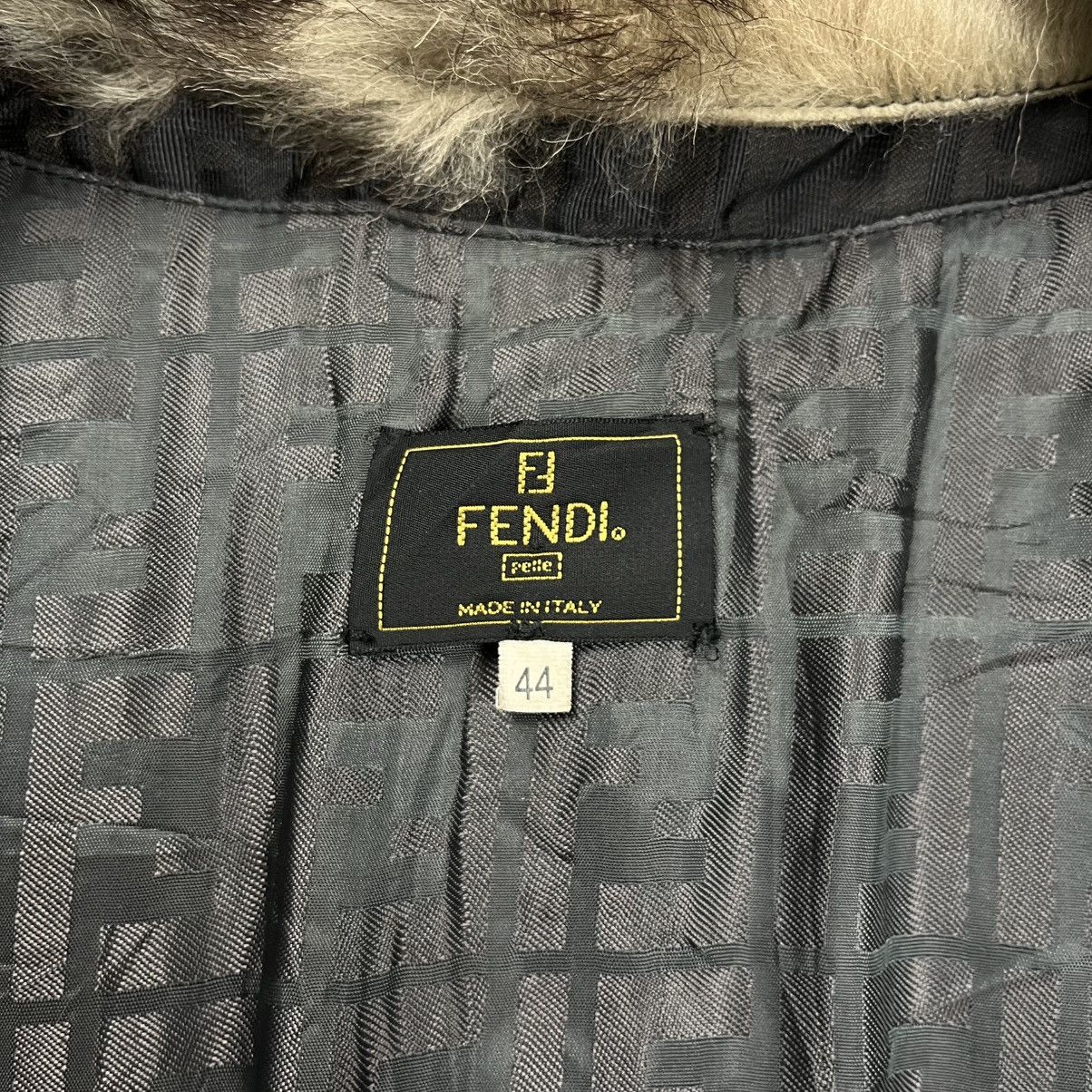 Fendi Vintage Fendi fur collar leather coat jacket Size S / US 4 / IT 40 - 11 Thumbnail