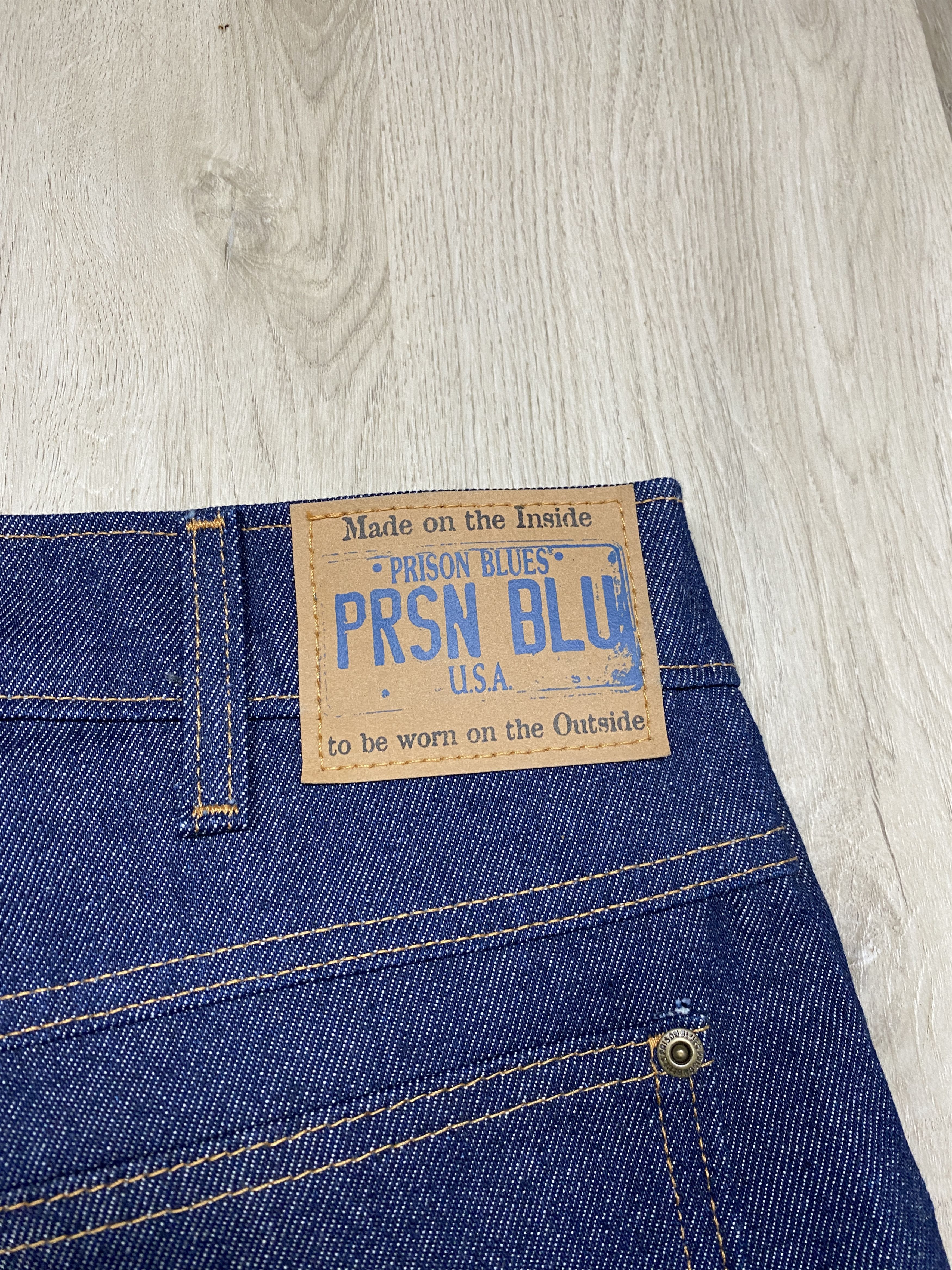 Other Prison Blues Vintage Baggy Denim Pants Work Jeans Size US 38 / EU 54 - 3 Thumbnail