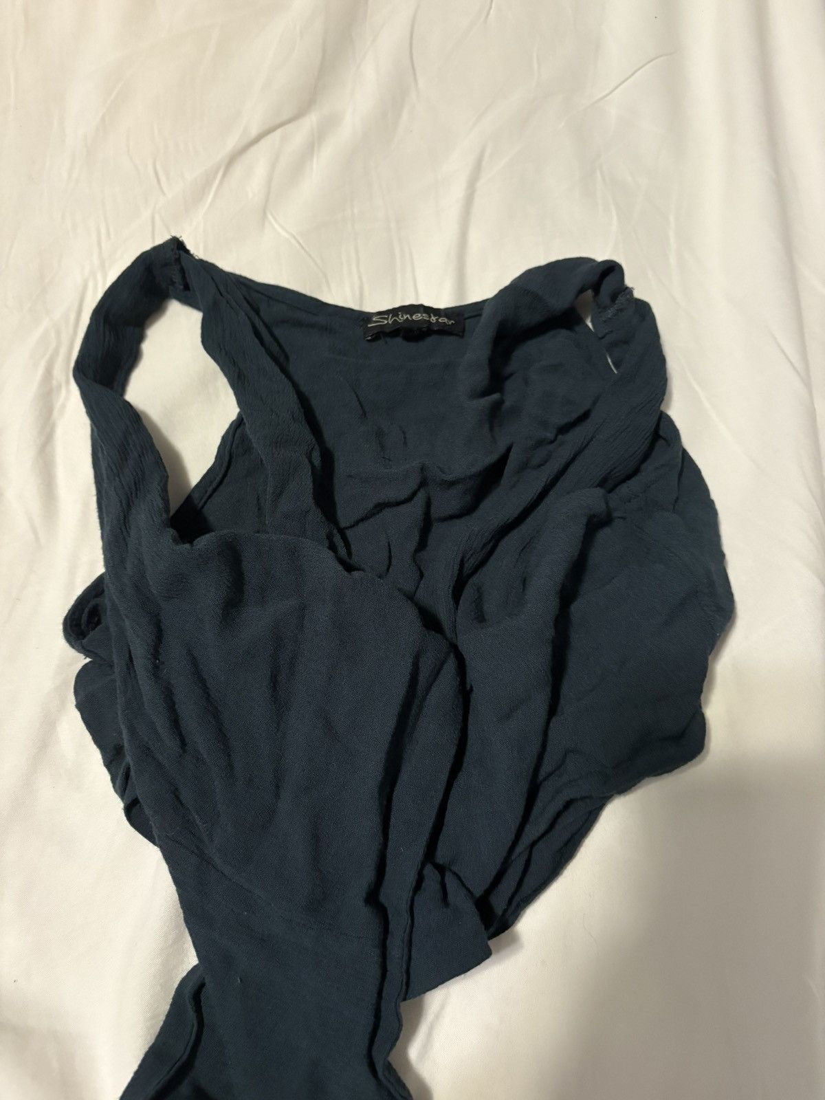 Vintage Vintage Forest Green Tie Front Crop Top Size XS / US 0-2 / IT 36-38 - 2 Thumbnail