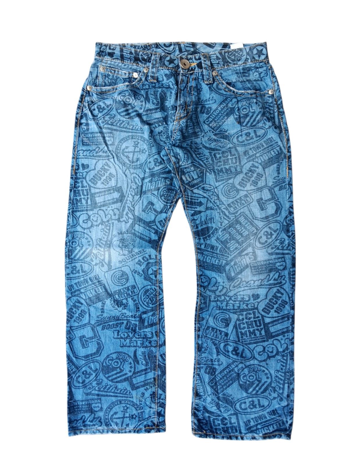 Hysteric Glamour Co&Lu alloverprint blue denim Size US 33 - 2 Thumbnail