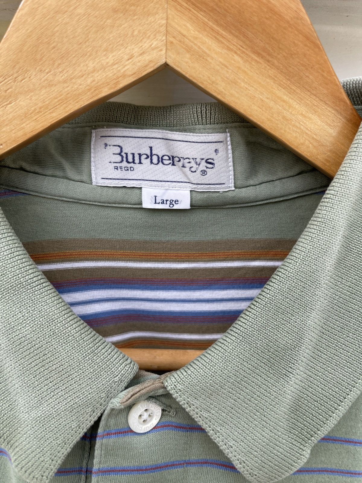 Burberry × OVER THE STRiPES × Vintage Last Drop🔥Rare🔥Vintage BURBERRY’S Polo Striped Shirt Size US M / EU 48-50 / 2 - 5 Thumbnail