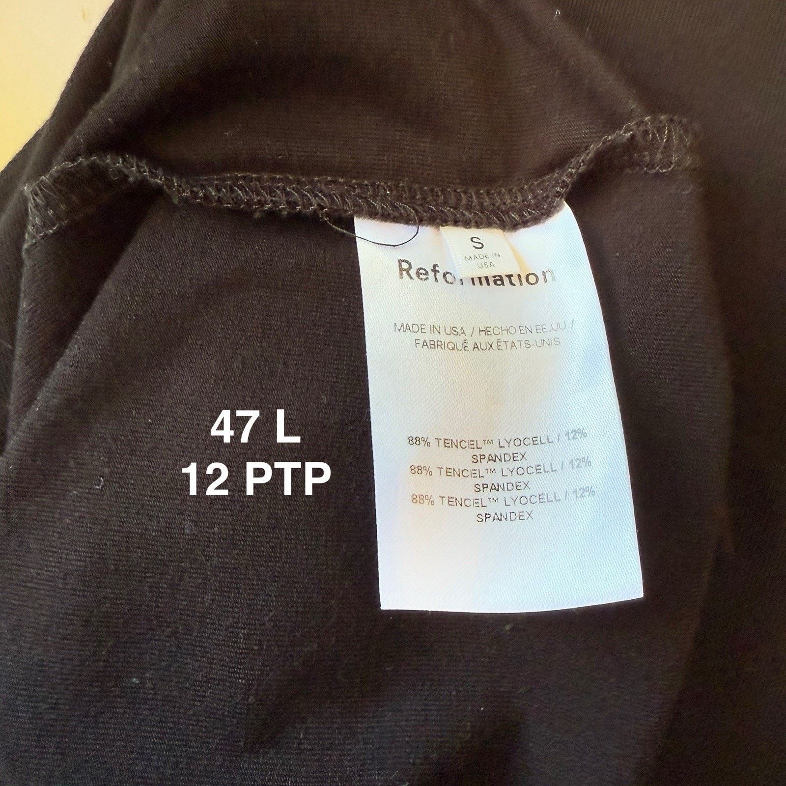 Reformation Reformation Dress Women's Small Black Made in USA Minimalist Size S / US 4 / IT 40 - 5 Thumbnail