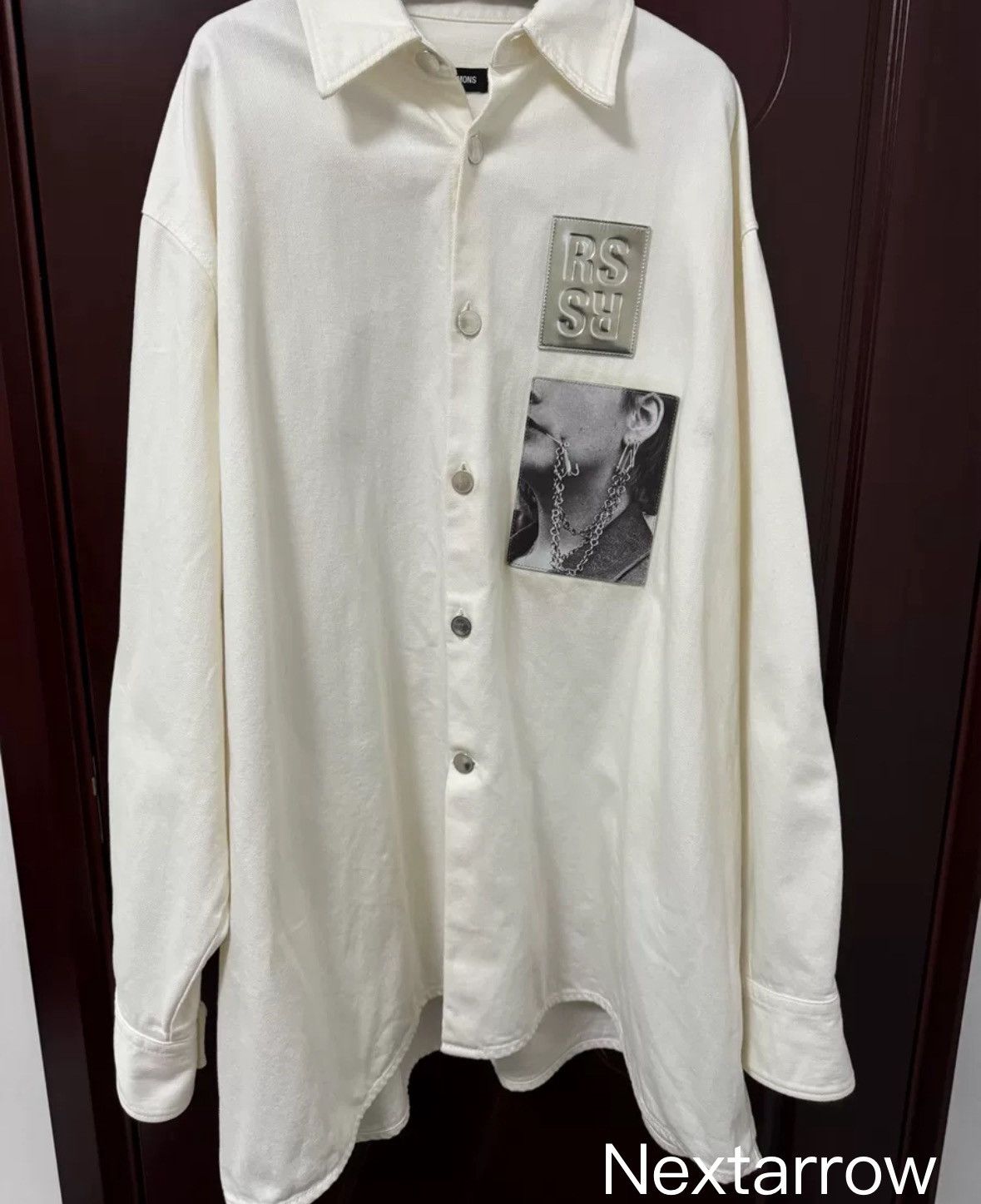 Raf Simons Raf Simons 19ss White Elephant Leather Brand Shirt Size US S / EU 44-46 / 1 - 1 Thumbnail