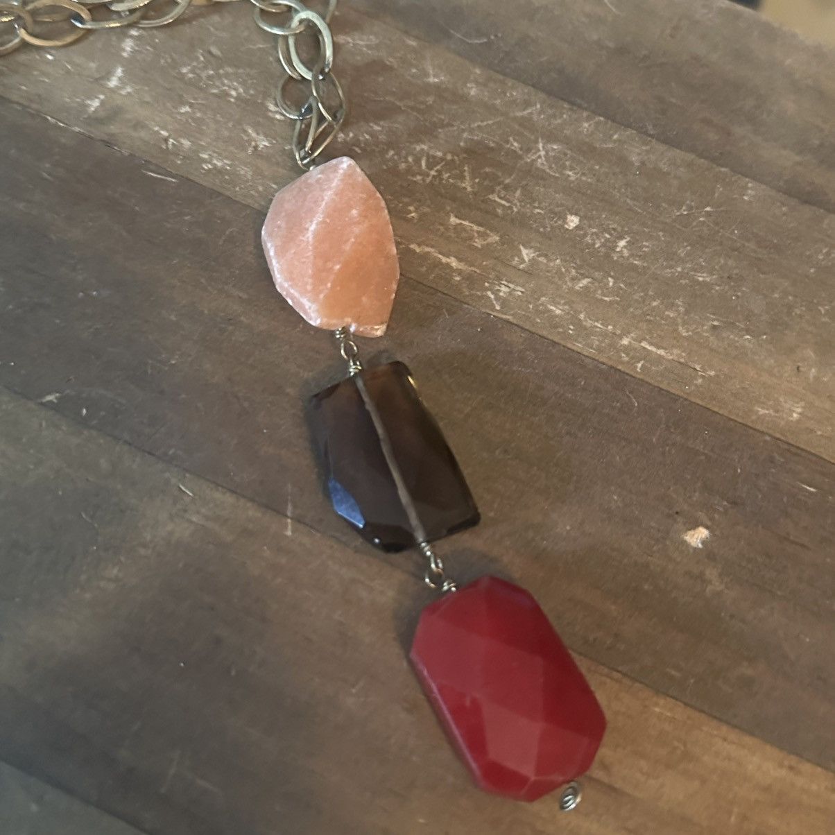 Vintage Vintage multi quartz drop pendant necklace Size ONE SIZE - 3 Thumbnail
